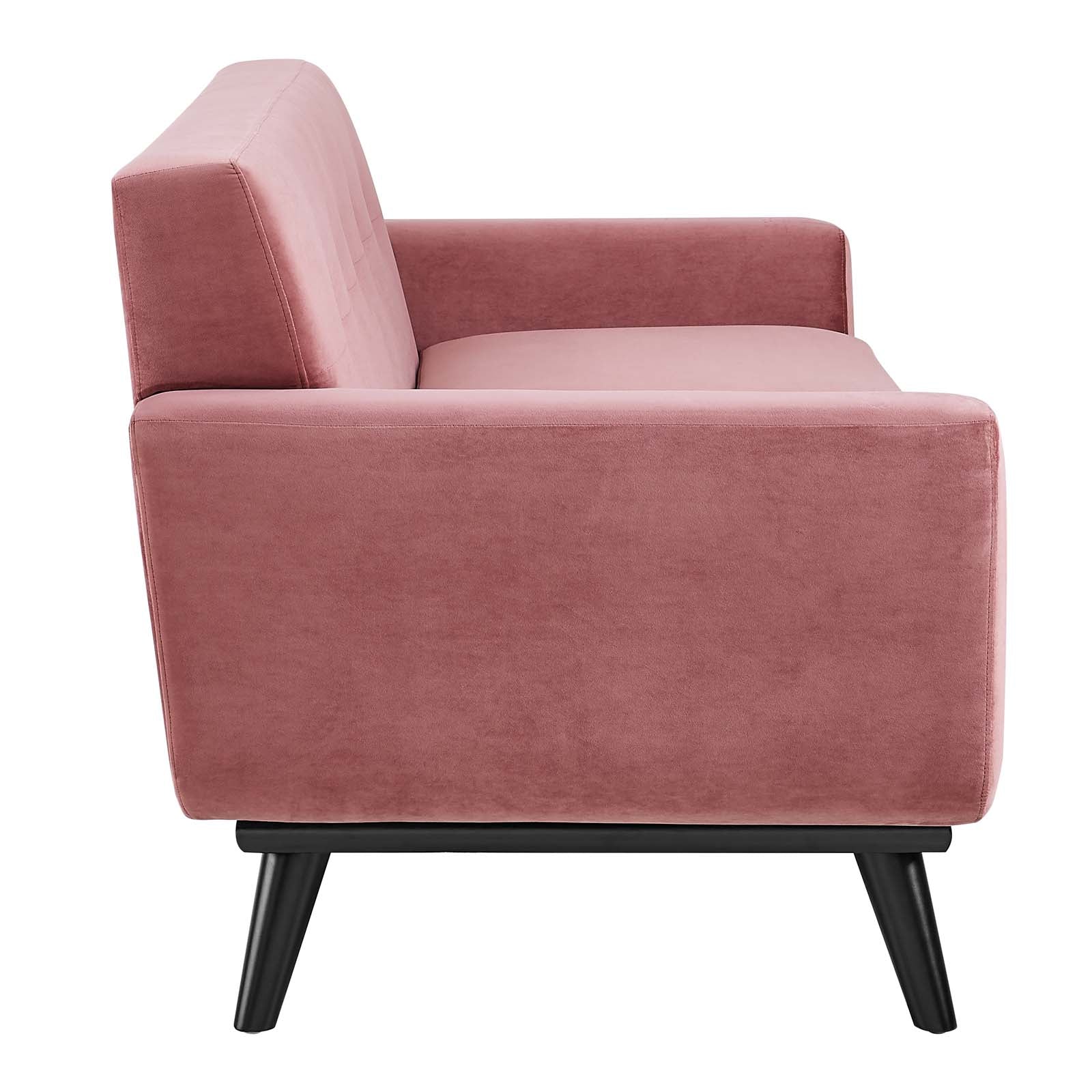 Modway Loveseats - Engage Performance Velvet Loveseat Dusty Rose