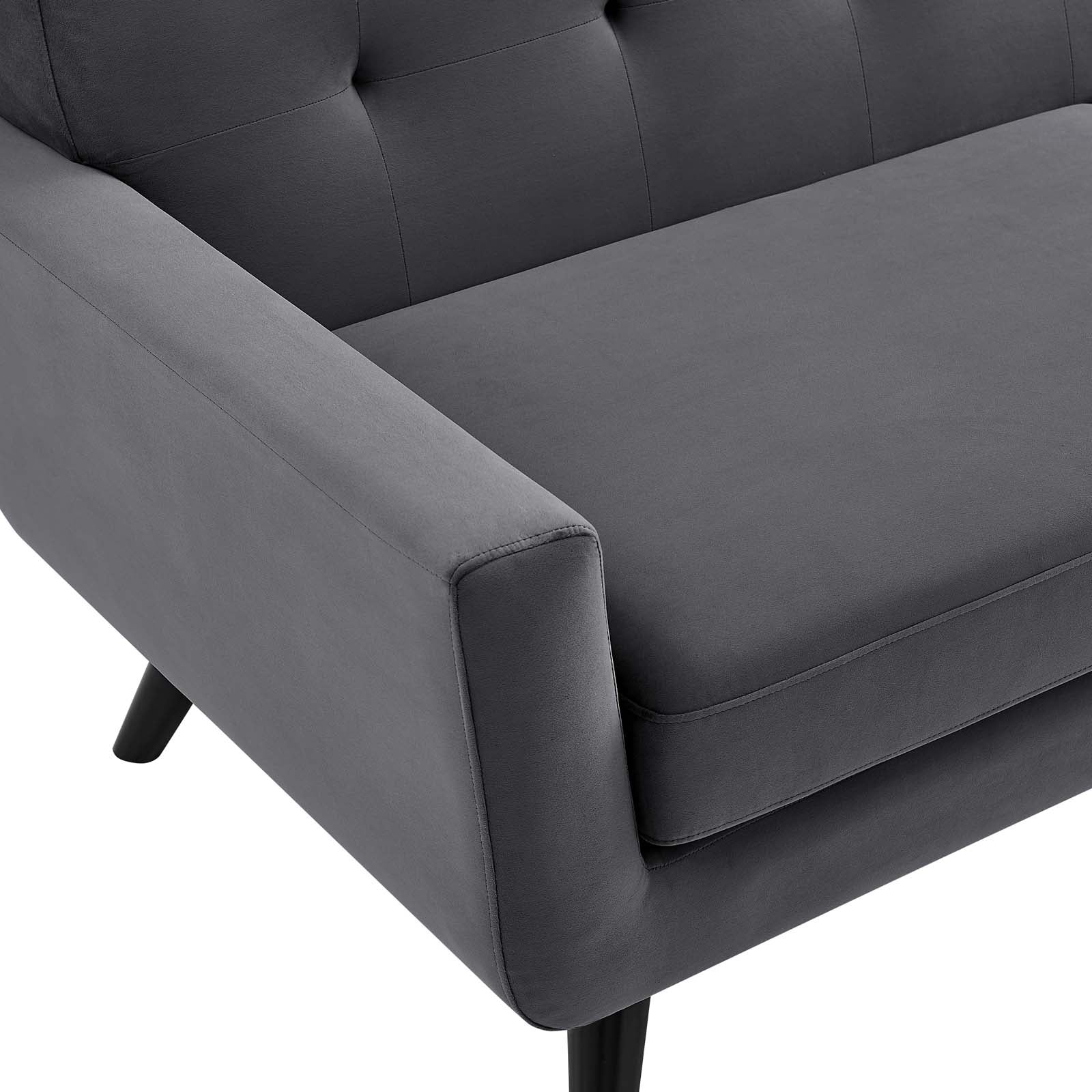 Modway Loveseats - Engage Performance Velvet Loveseat Gray