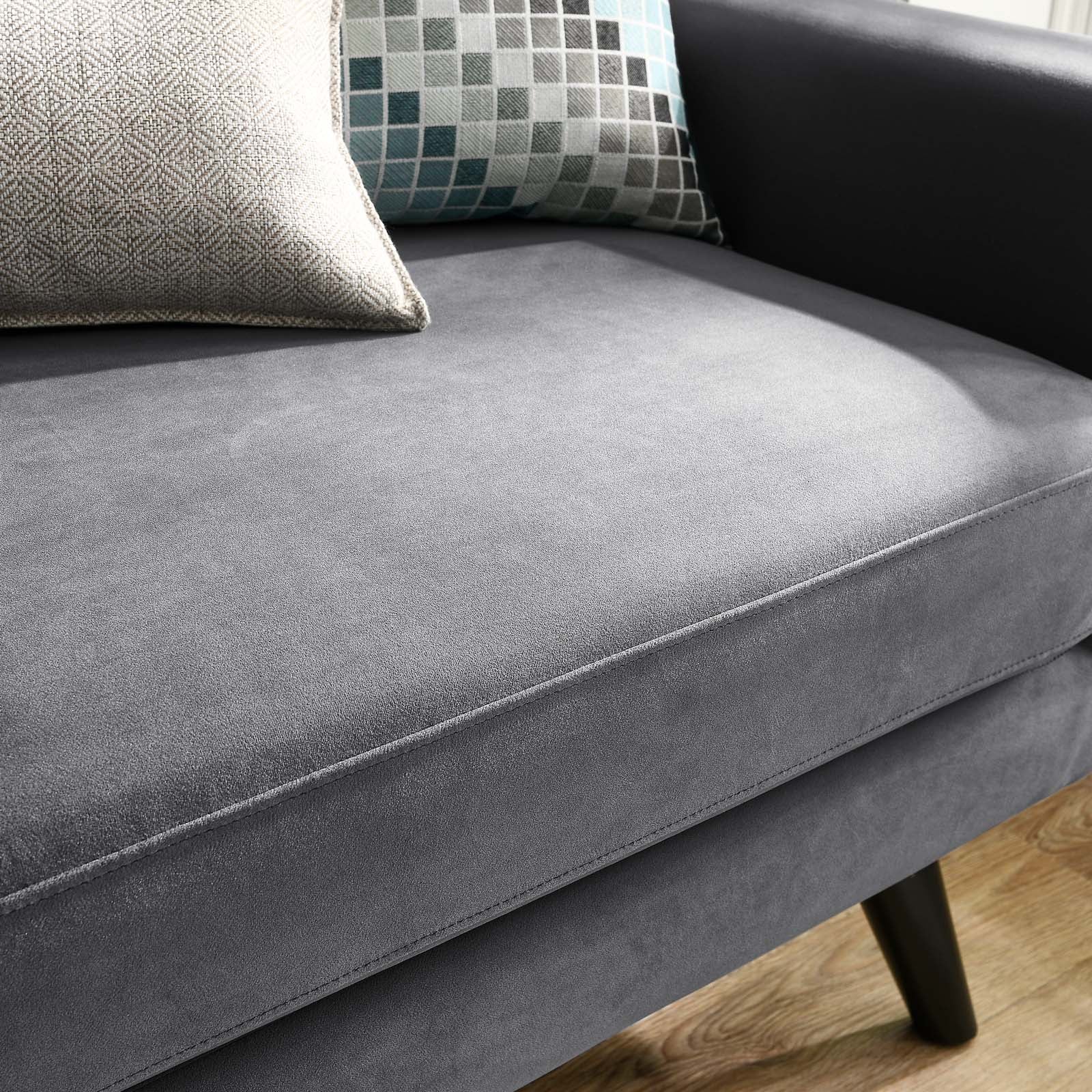 Modway Loveseats - Engage Performance Velvet Loveseat Gray