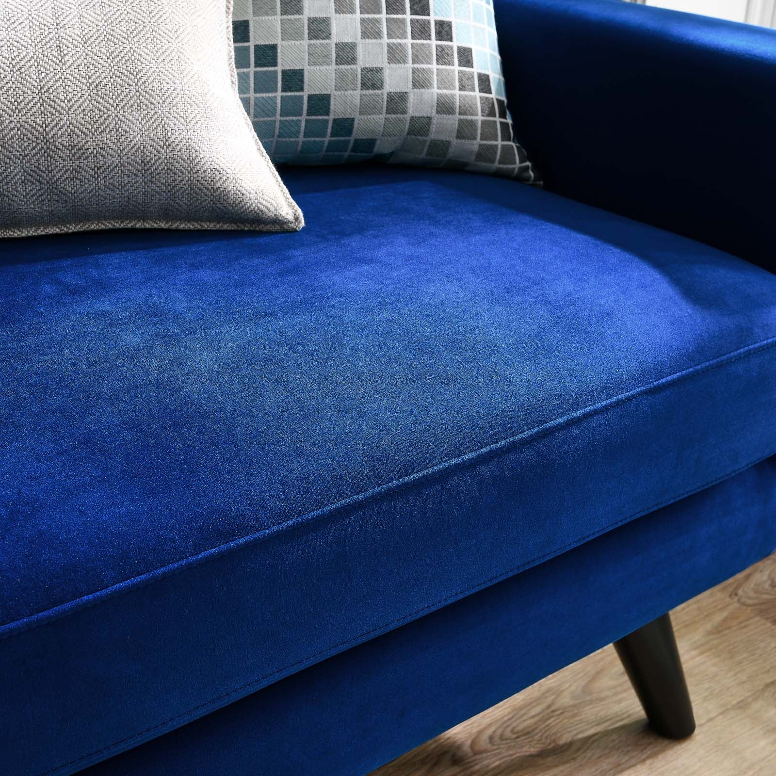 Modway Loveseats - Engage Performance Velvet Loveseat Navy