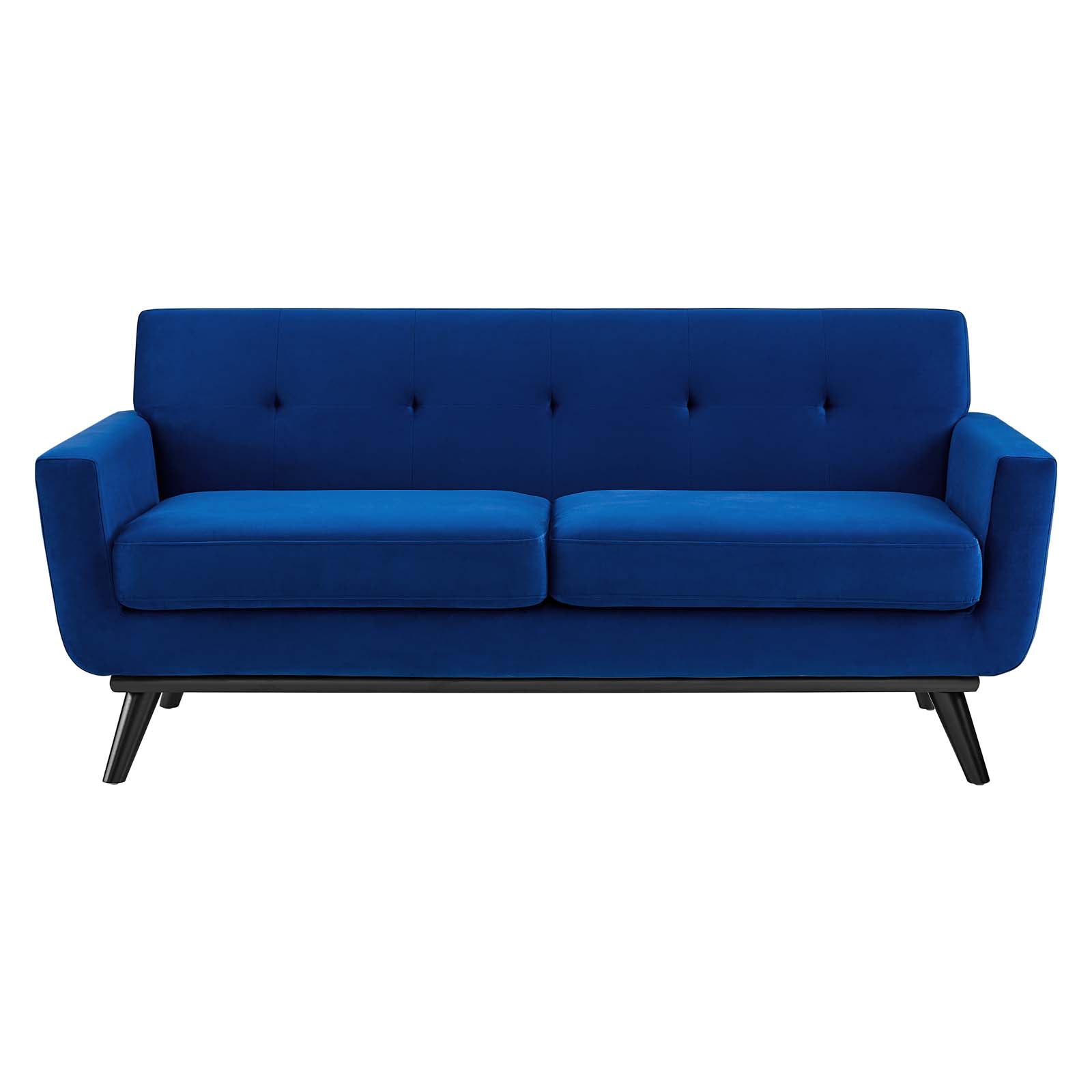 Modway Loveseats - Engage Performance Velvet Loveseat Navy