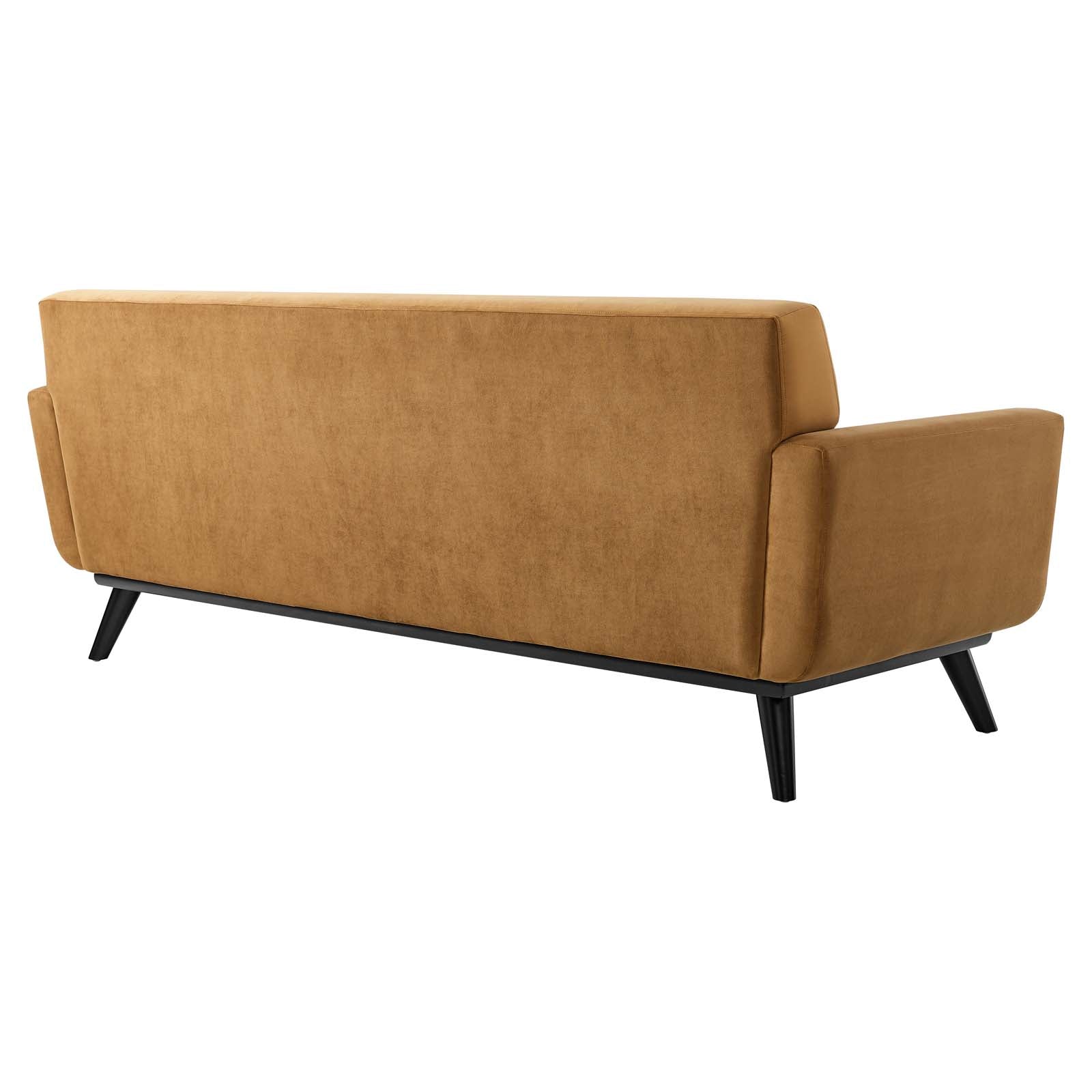 Modway Sofas & Couches - Engage Performance Velvet Sofa Cognac