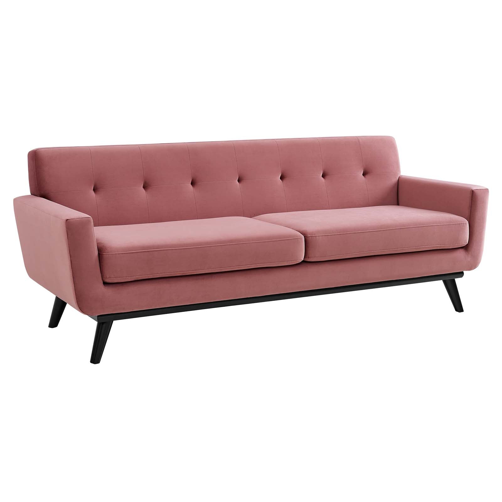 Modway Sofas & Couches - Engage Performance Velvet Sofa Dusty Rose