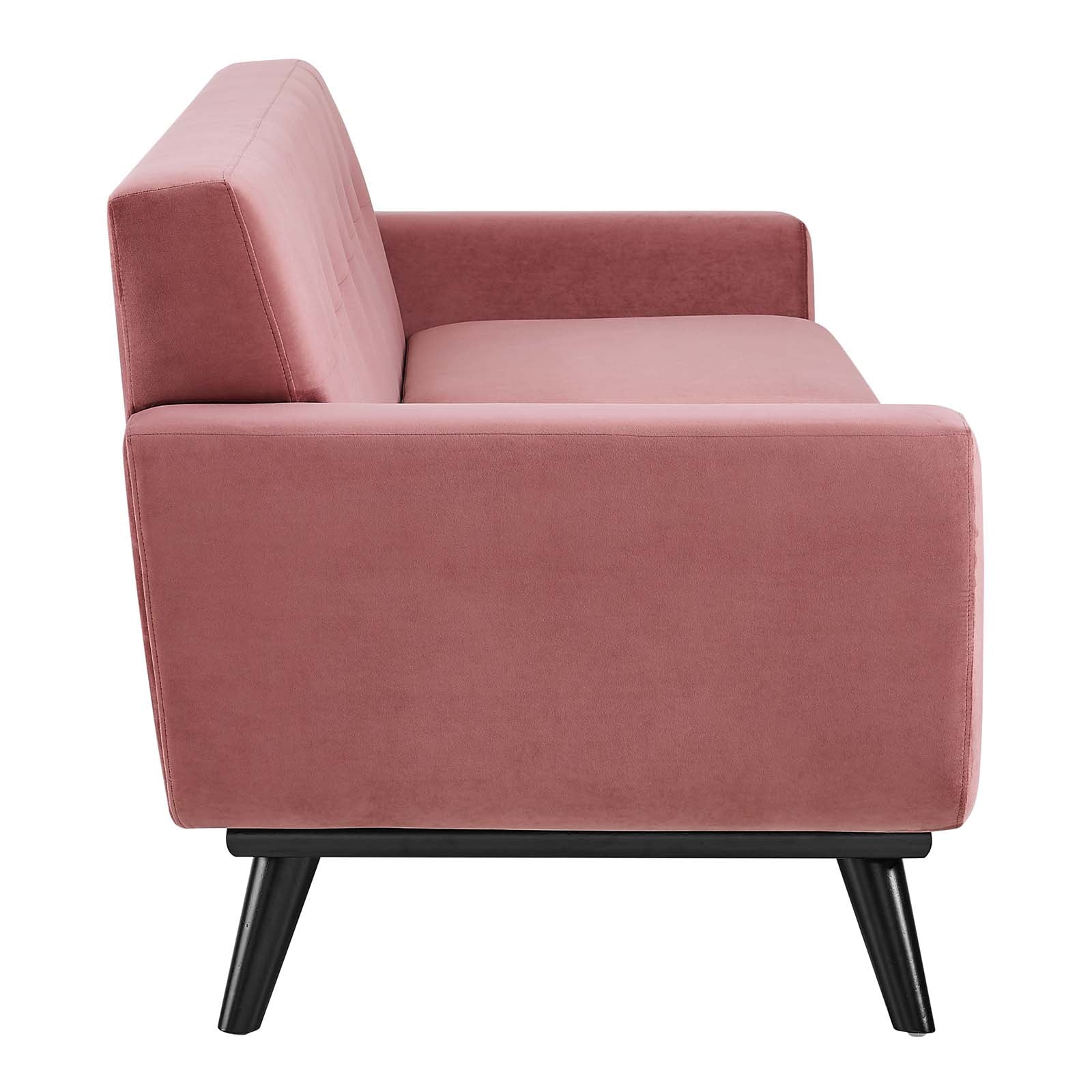 Modway Sofas & Couches - Engage Performance Velvet Sofa Dusty Rose