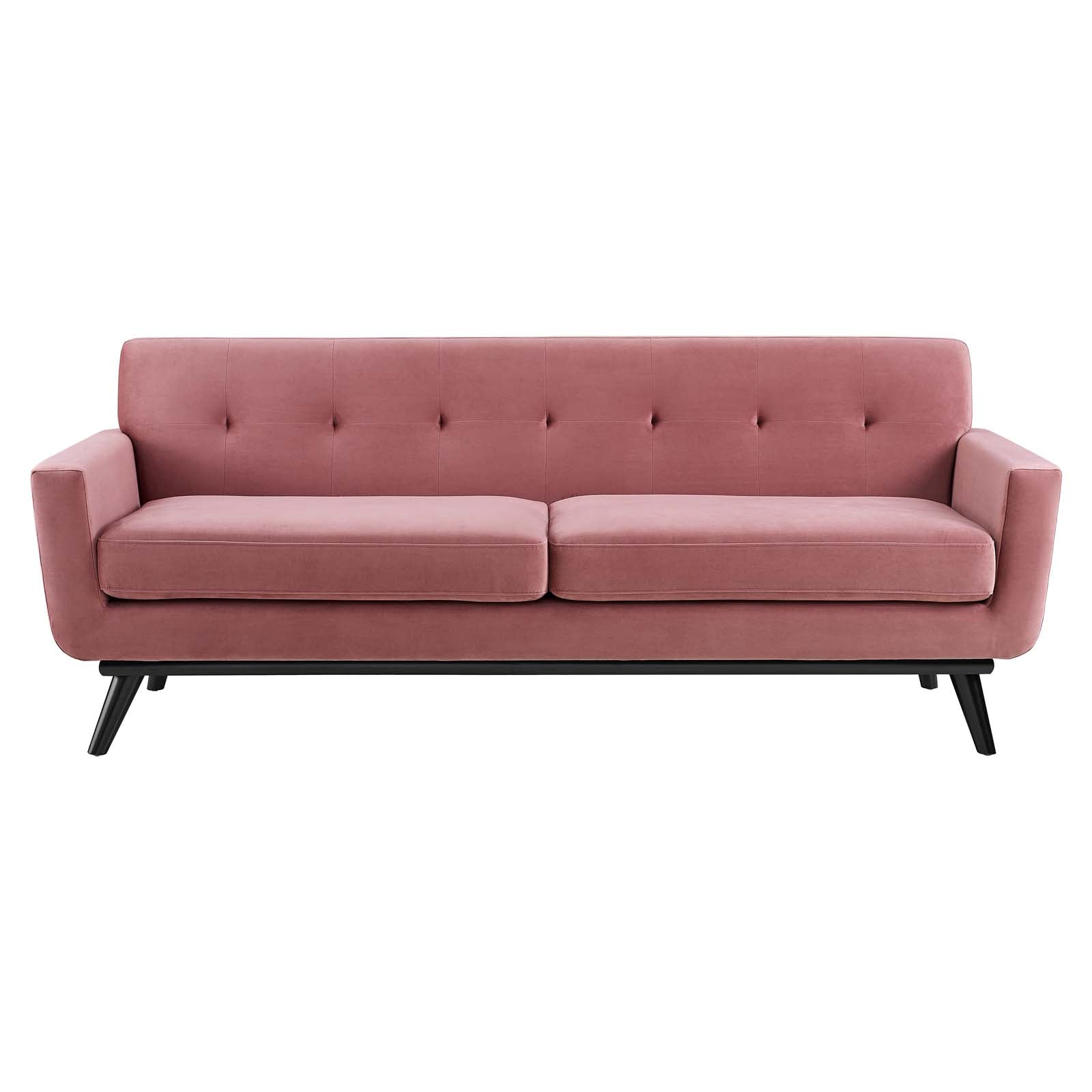 Modway Sofas & Couches - Engage Performance Velvet Sofa Dusty Rose