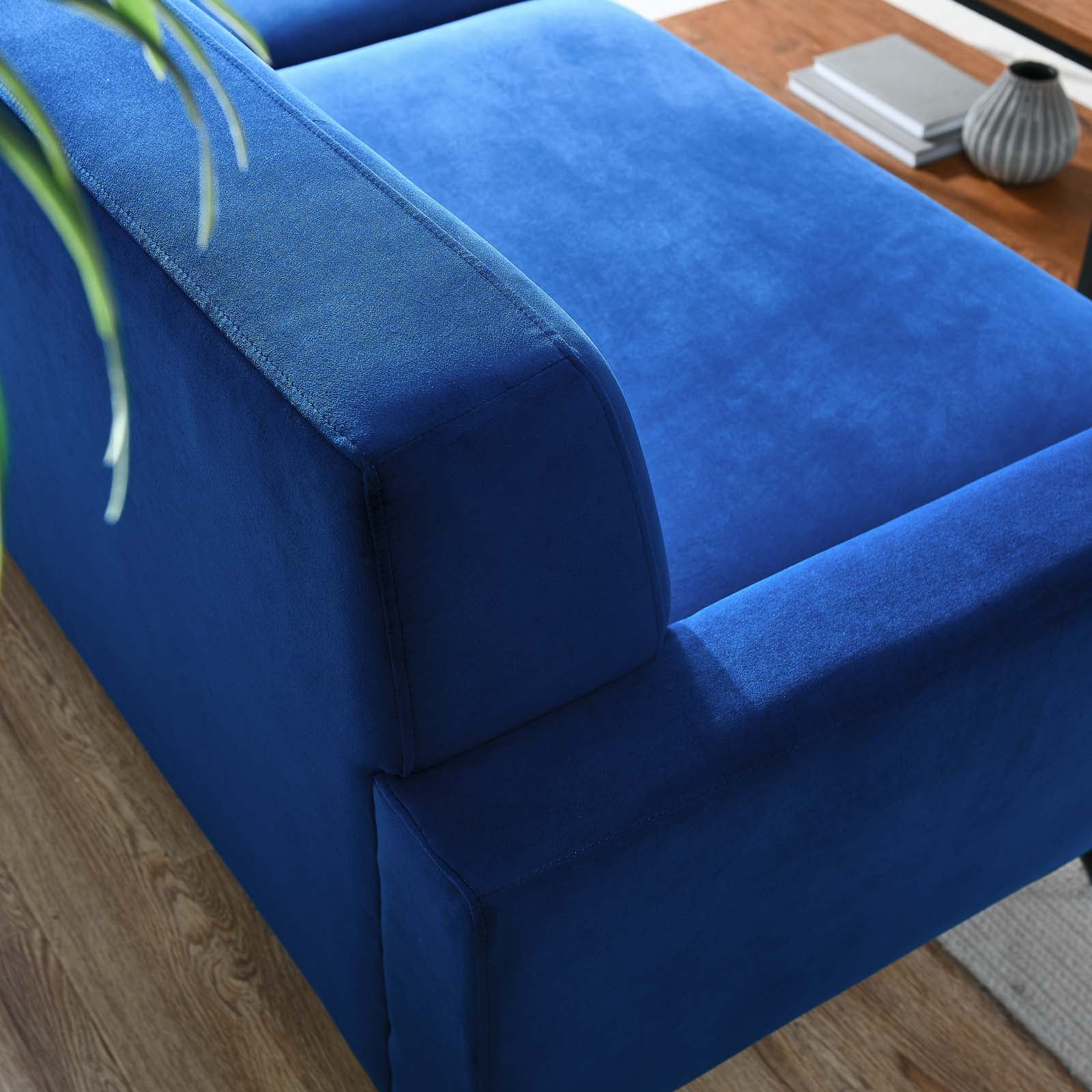 Modway Sofas & Couches - Engage Performance Velvet Sofa Navy