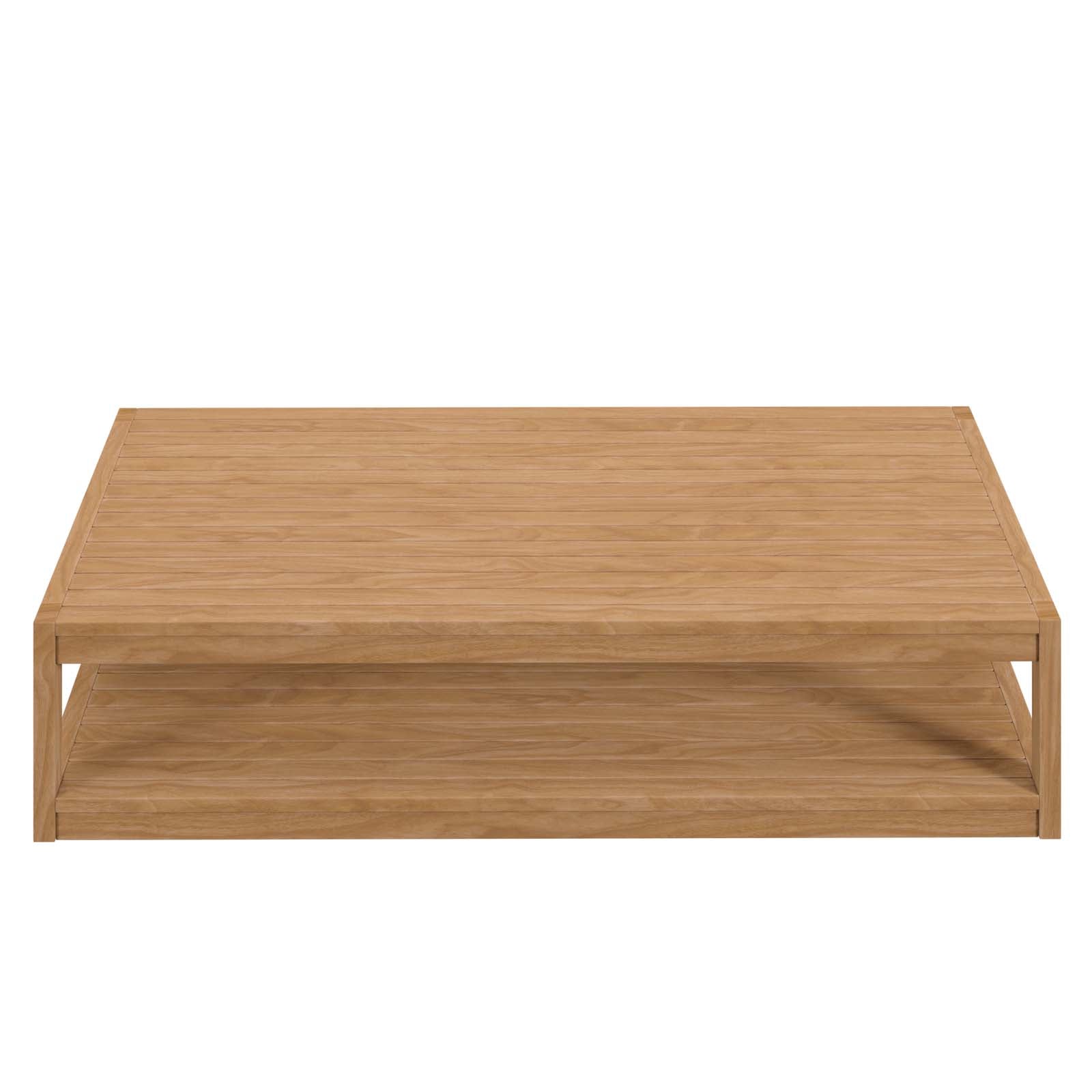 Modway Outdoor Coffee Tables - Carlsbad Teak Wood Outdoor Patio Coffee Table Natural