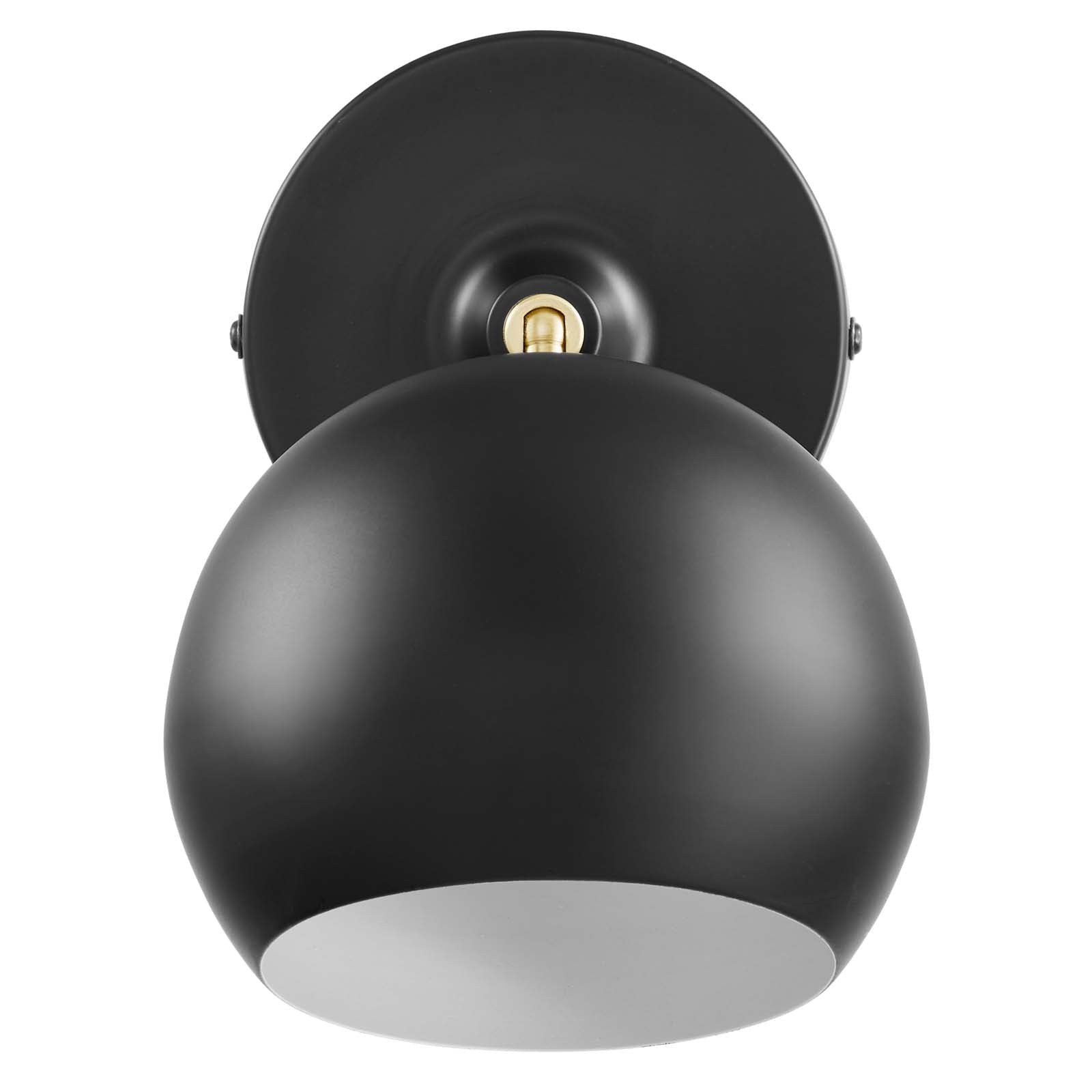 Modway Ceiling Lights - Chalice 4" Swing-Arm Metal Wall Sconce Black