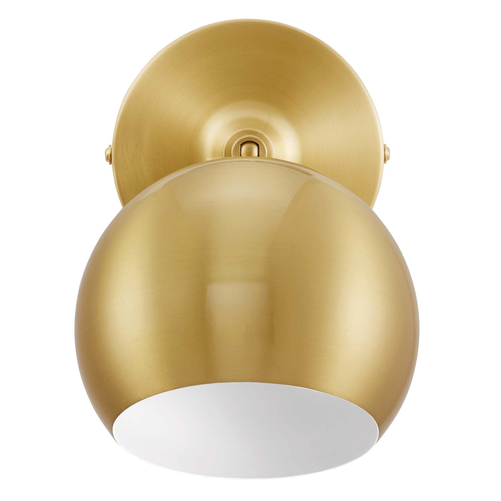 Modway Ceiling Lights - Chalice 4" Swing-Arm Metal Wall Sconce Satin Brass