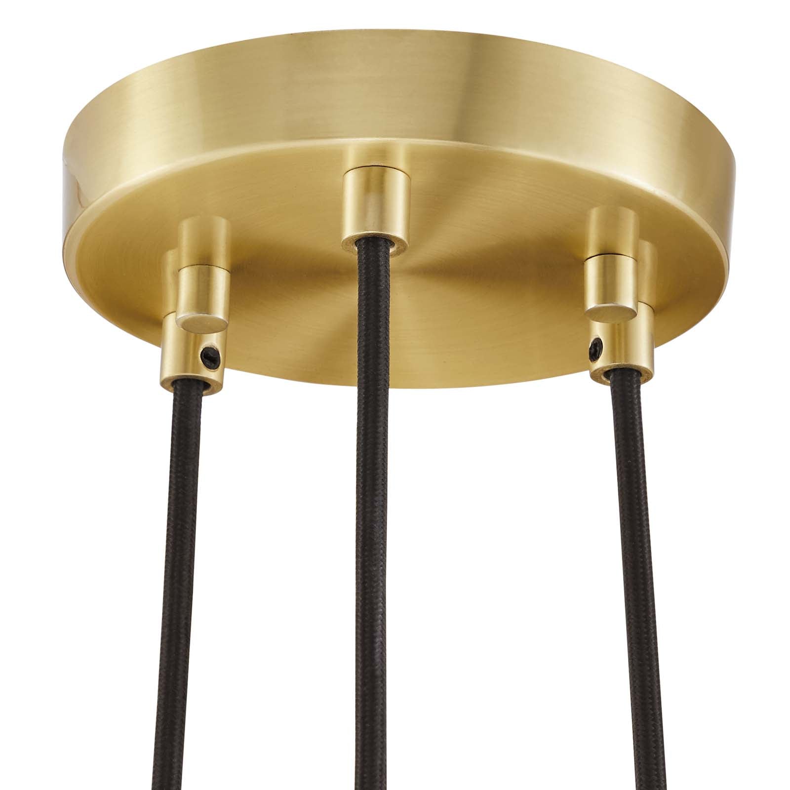 Modway Ceiling Lights - Chalice 3-Light Metal Pendant Satin Brass
