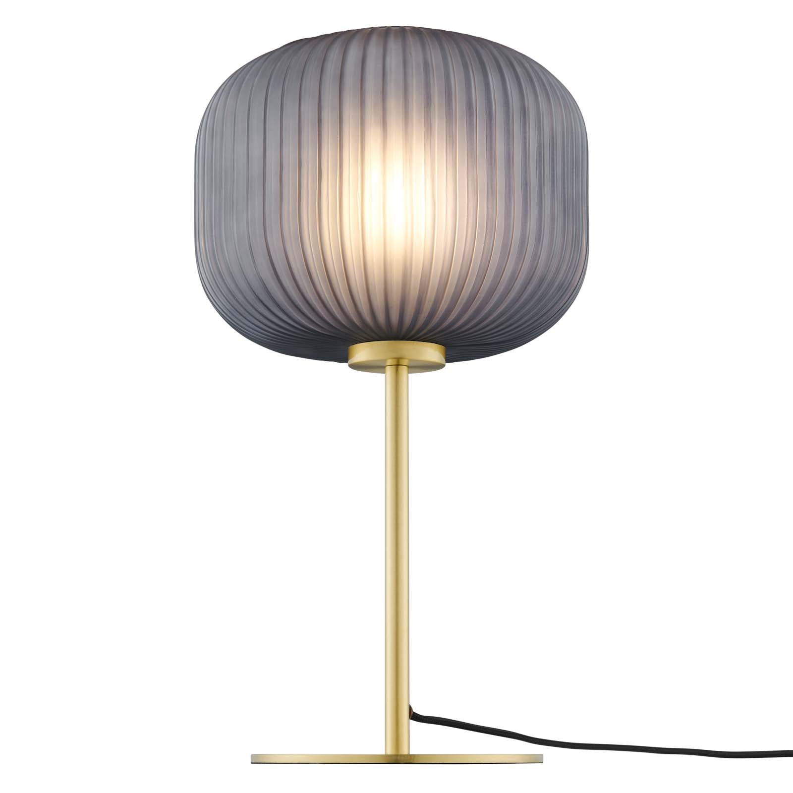 Modway Table Lamps - Reprise Glass Sphere Glass And Metal Table Lamp Black Satin Brass