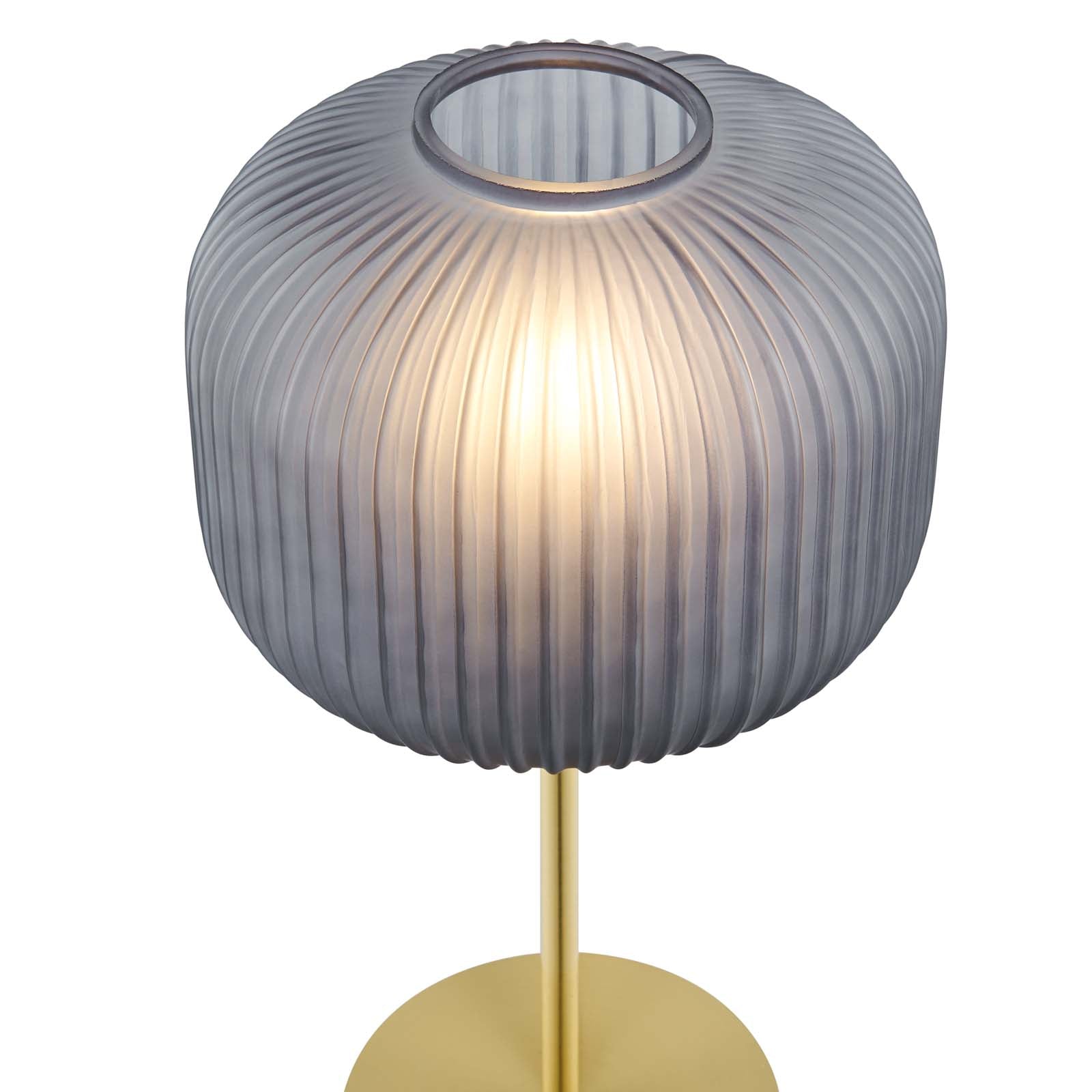 Modway Table Lamps - Reprise Glass Sphere Glass And Metal Table Lamp Black Satin Brass