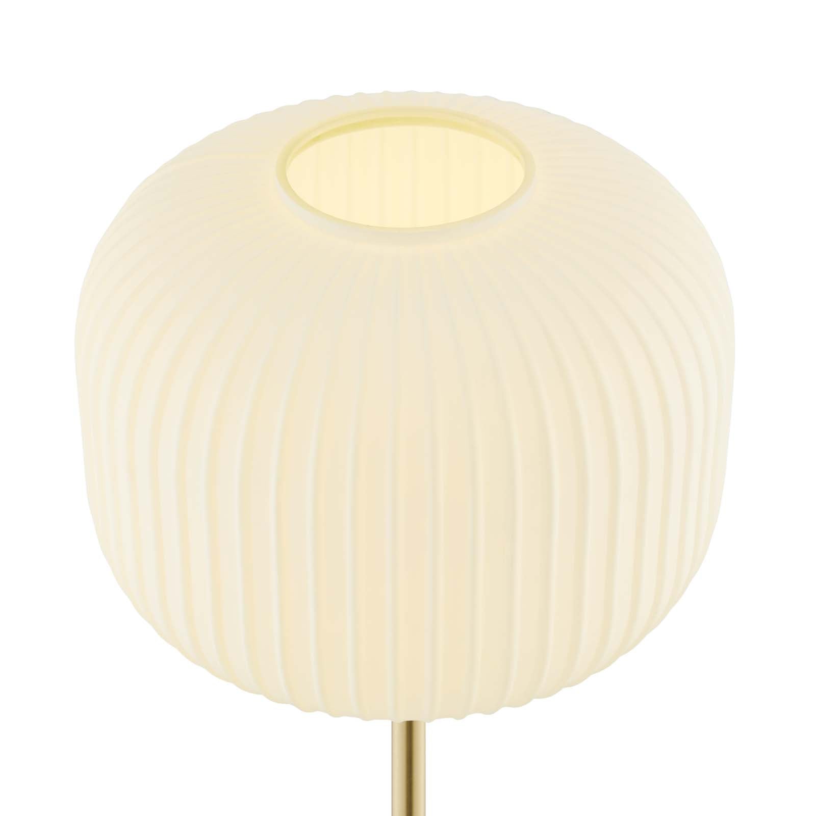 Modway Floor Lamps - Reprise Glass Sphere Glass And Metal Floor Lamp White Satin Brass