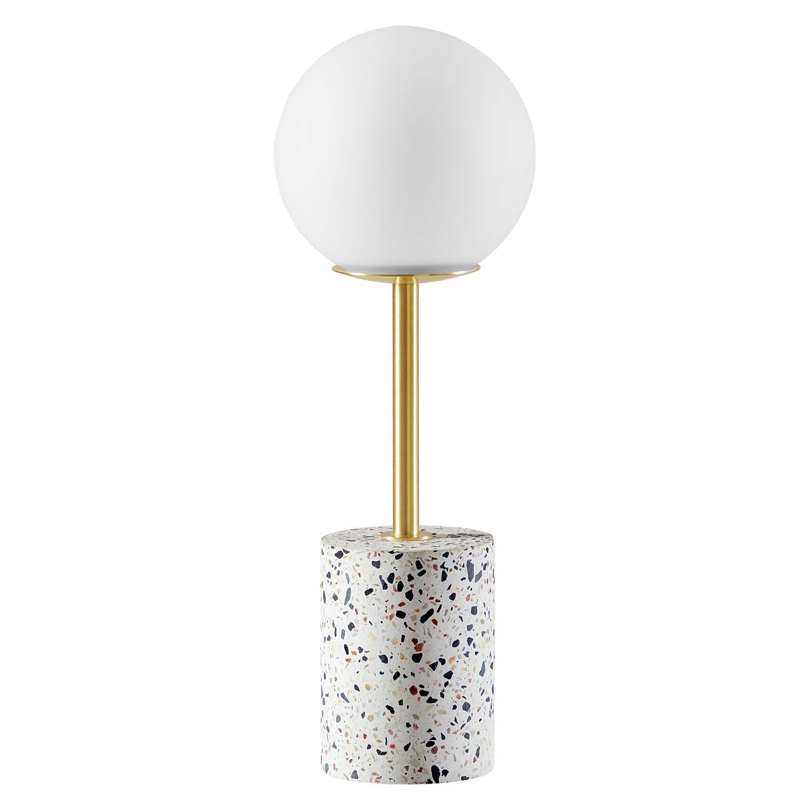 Modway Table Lamps - Logic Terrazzo Table Lamps White