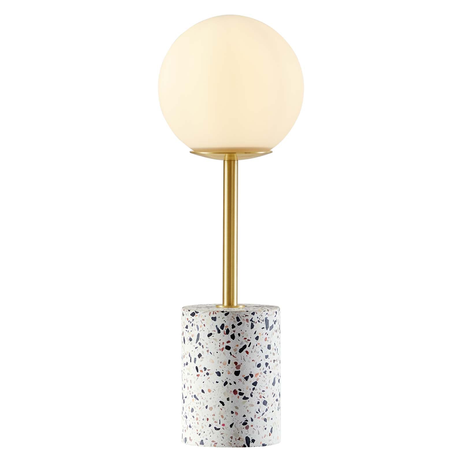 Modway Table Lamps - Logic Terrazzo Table Lamps White