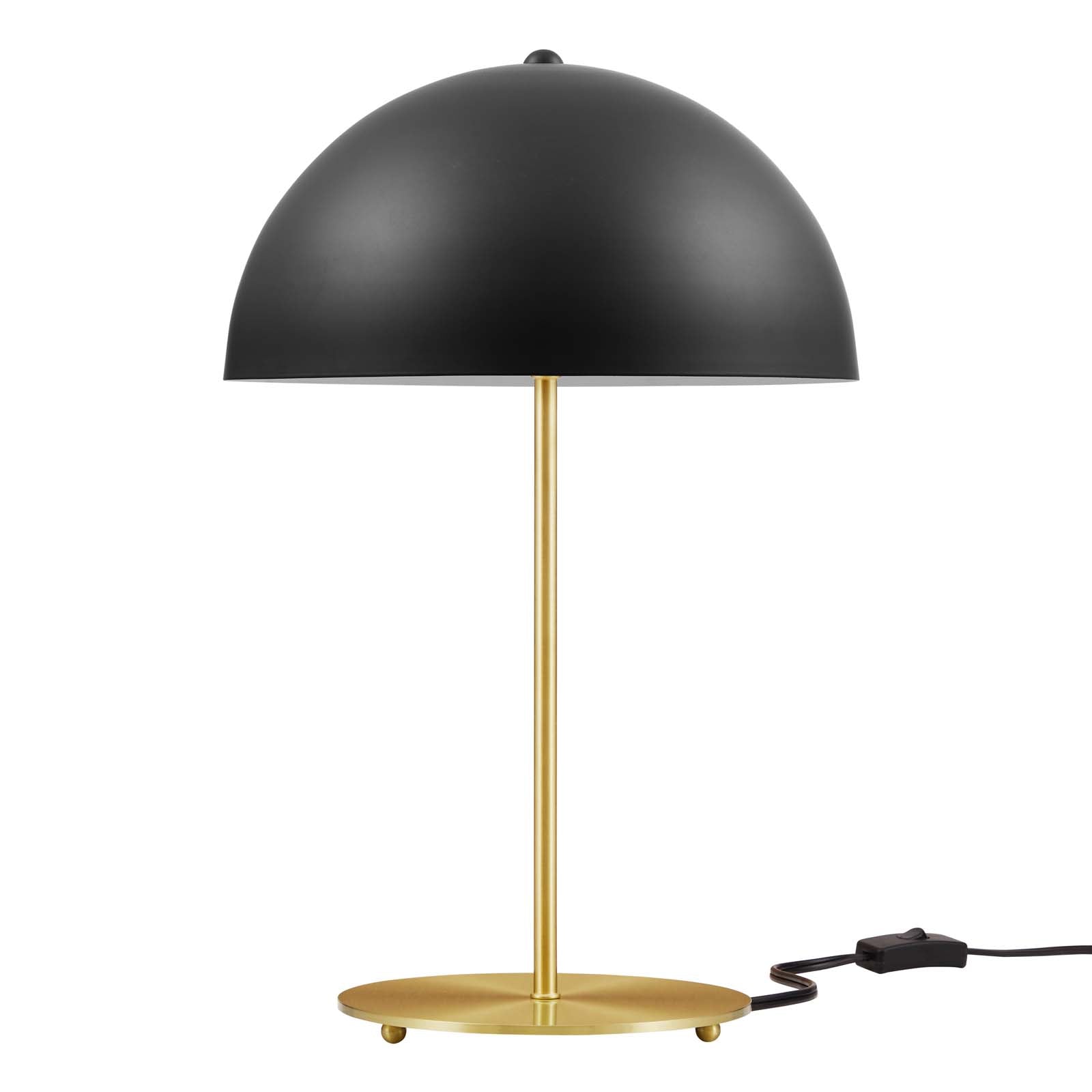 Modway Table Lamps - Ideal Metal Table Lamp Black Satin Brass