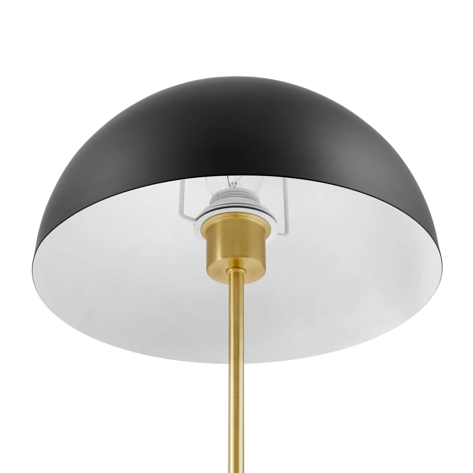 Modway Table Lamps - Ideal Metal Table Lamp Black Satin Brass