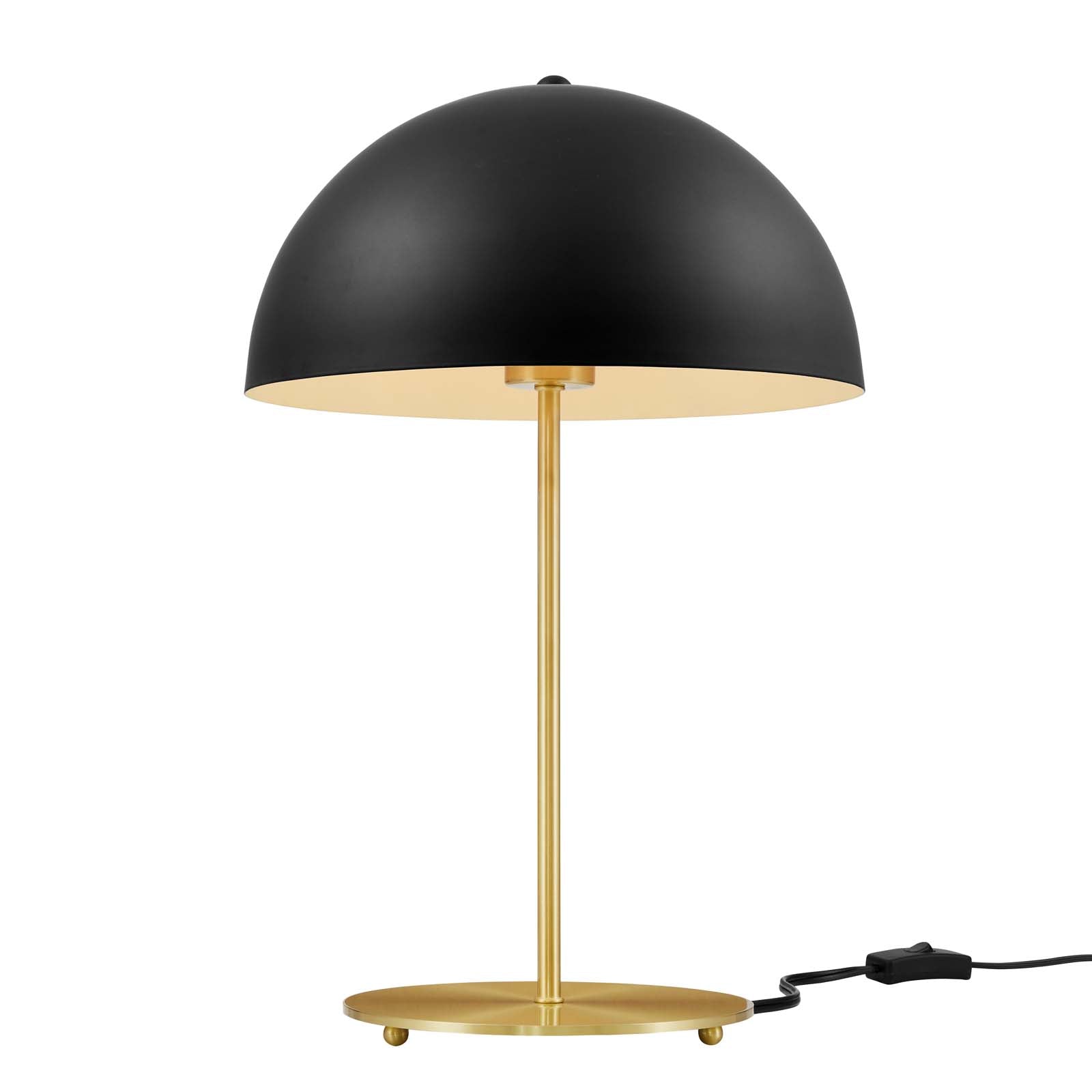 Modway Table Lamps - Ideal Metal Table Lamp Black Satin Brass