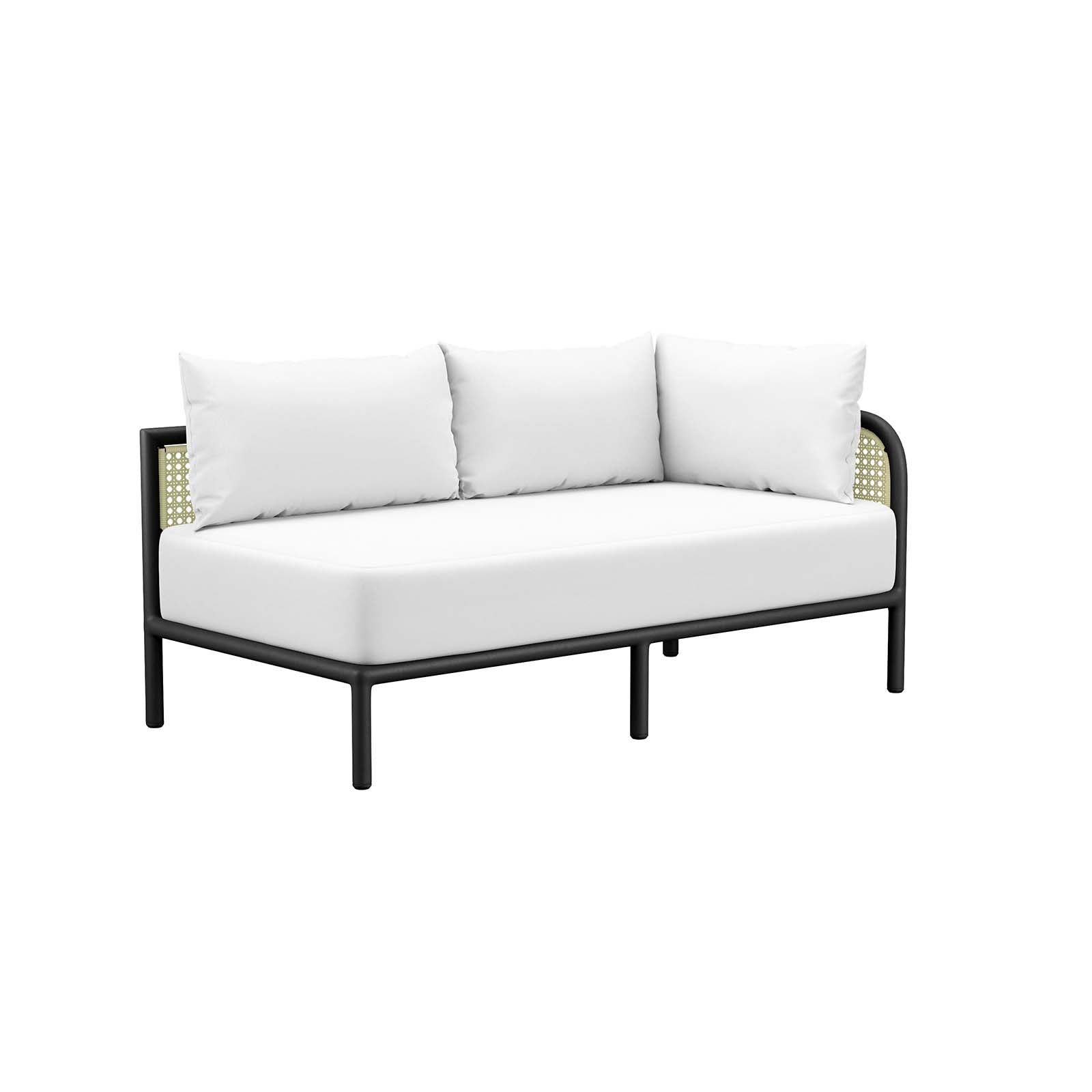 Modway Outdoor Sofas - Hanalei Outdoor Patio 3-Piece Sectional Ivory White