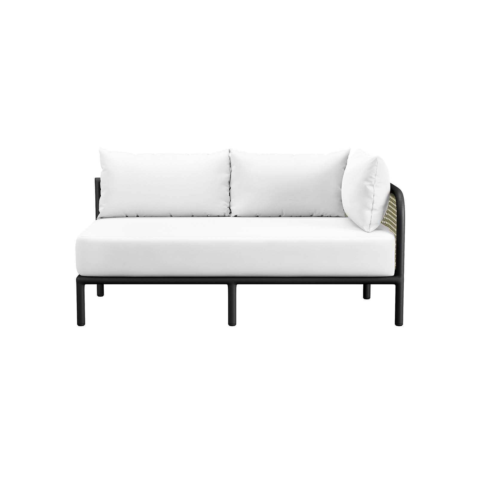 Modway Outdoor Sofas - Hanalei Outdoor Patio 3-Piece Sectional Ivory White