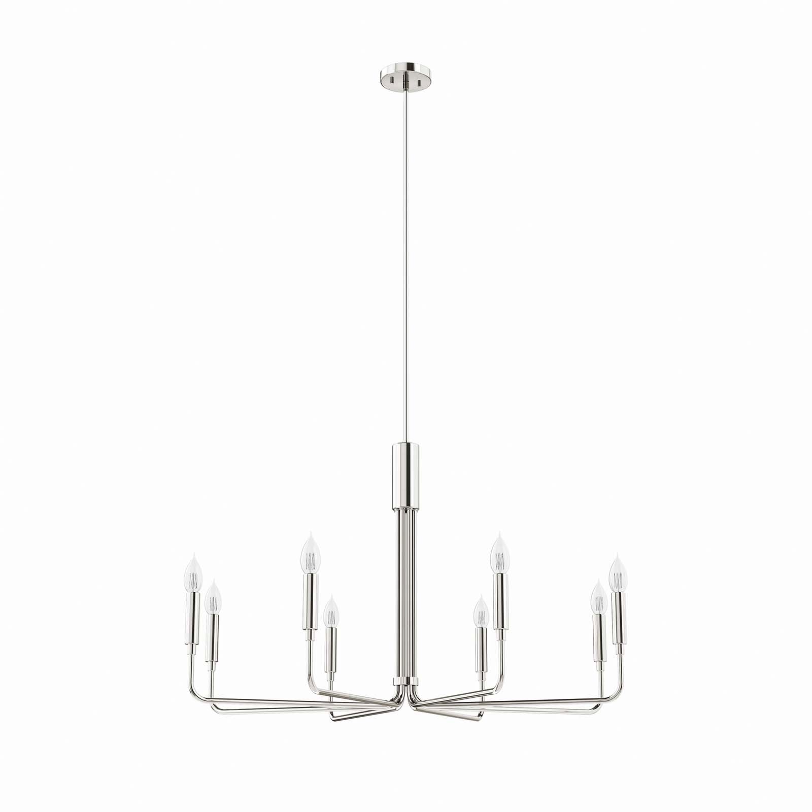 Modway Ceiling Lights - Rekindle 8-Light Chandelier Polished Nickel