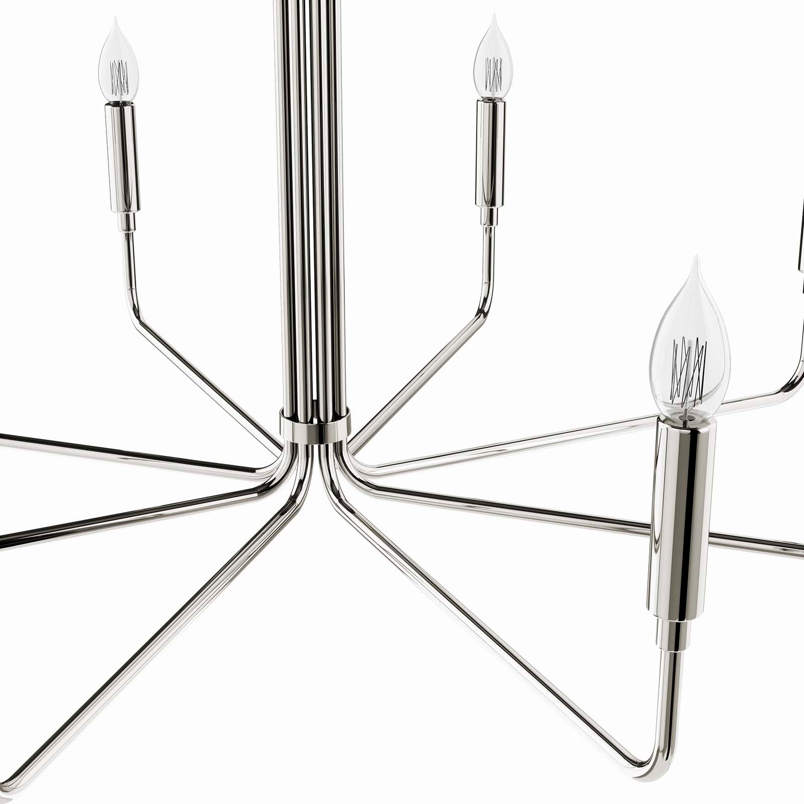 Modway Ceiling Lights - Rekindle 8-Light Chandelier Polished Nickel