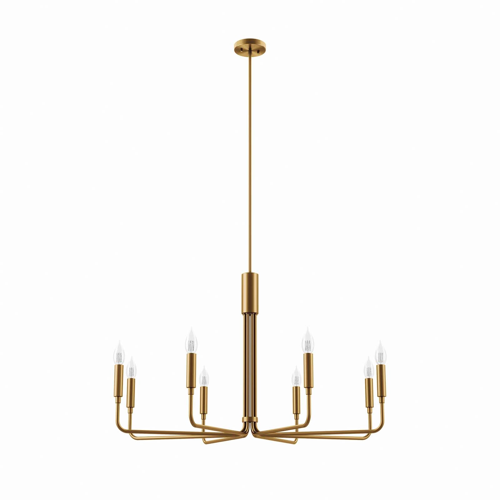 Modway Ceiling Lights - Rekindle 8-Light Chandelier Satin Brass
