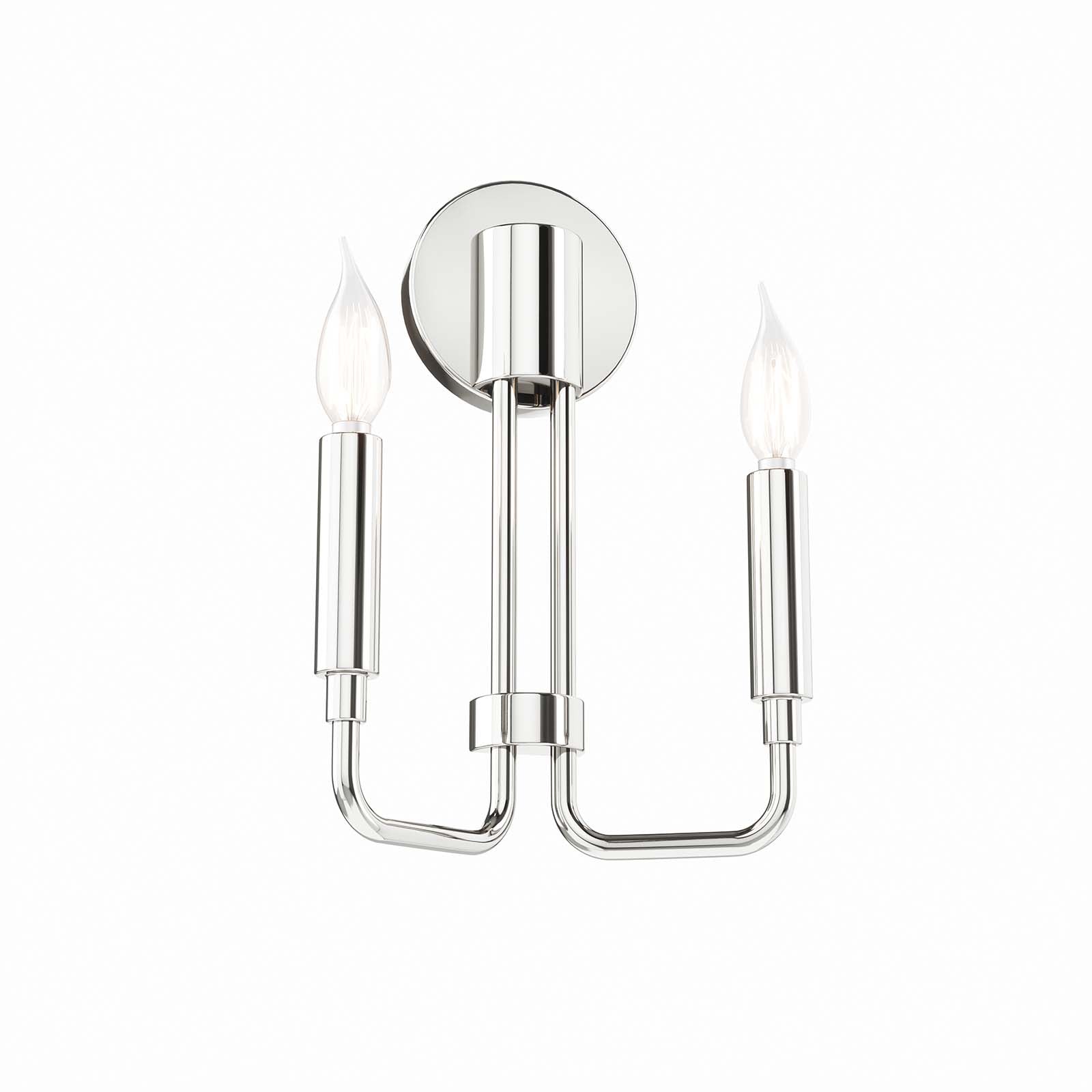 Modway Wall Sconces - Rekindle 2-Light Wall Sconce Polished Nickel