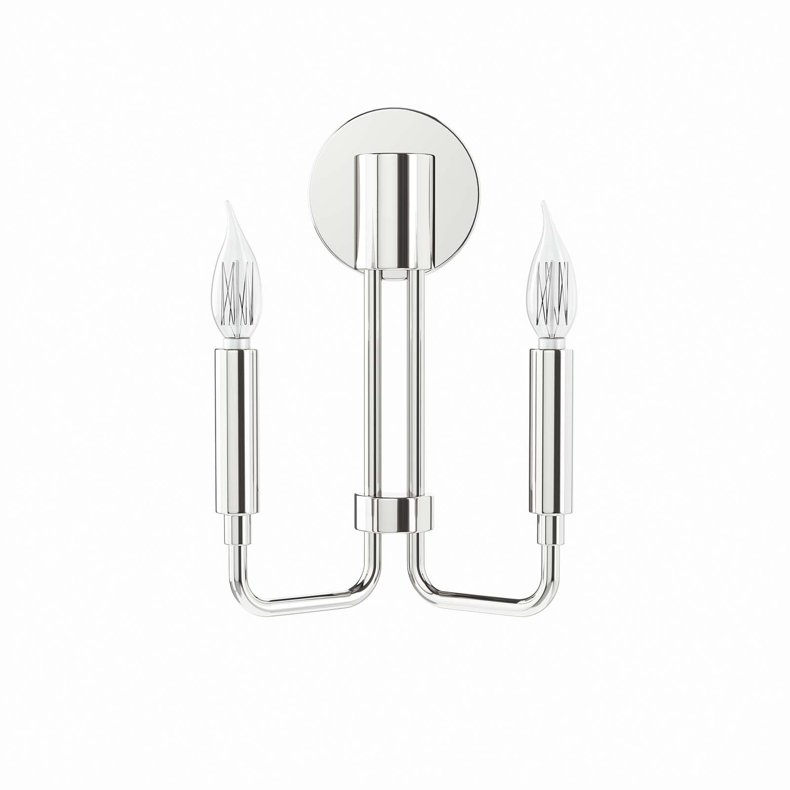 Modway Wall Sconces - Rekindle 2-Light Wall Sconce Polished Nickel