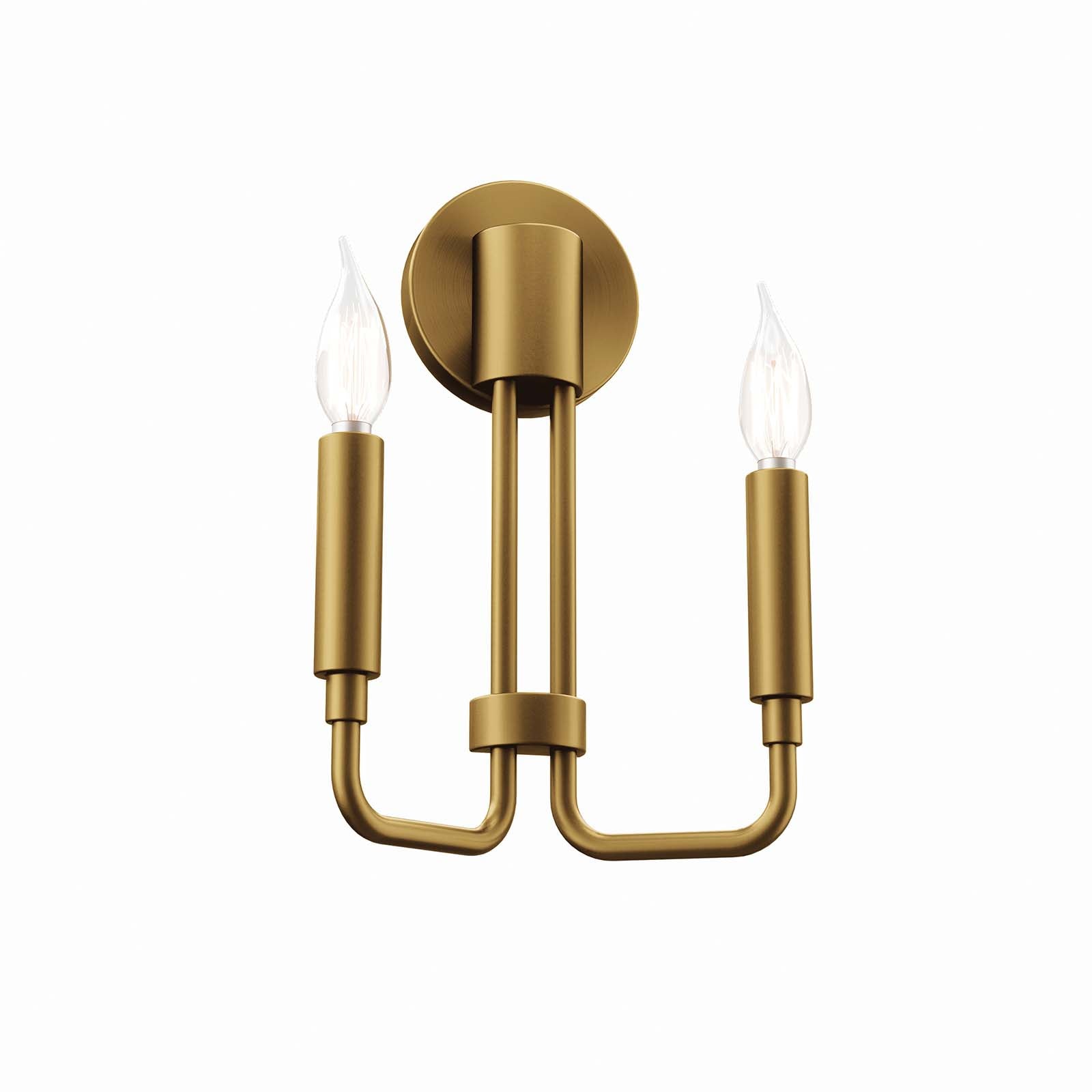 Modway Wall Sconces - Rekindle 2-Light Wall Sconce Satin Brass