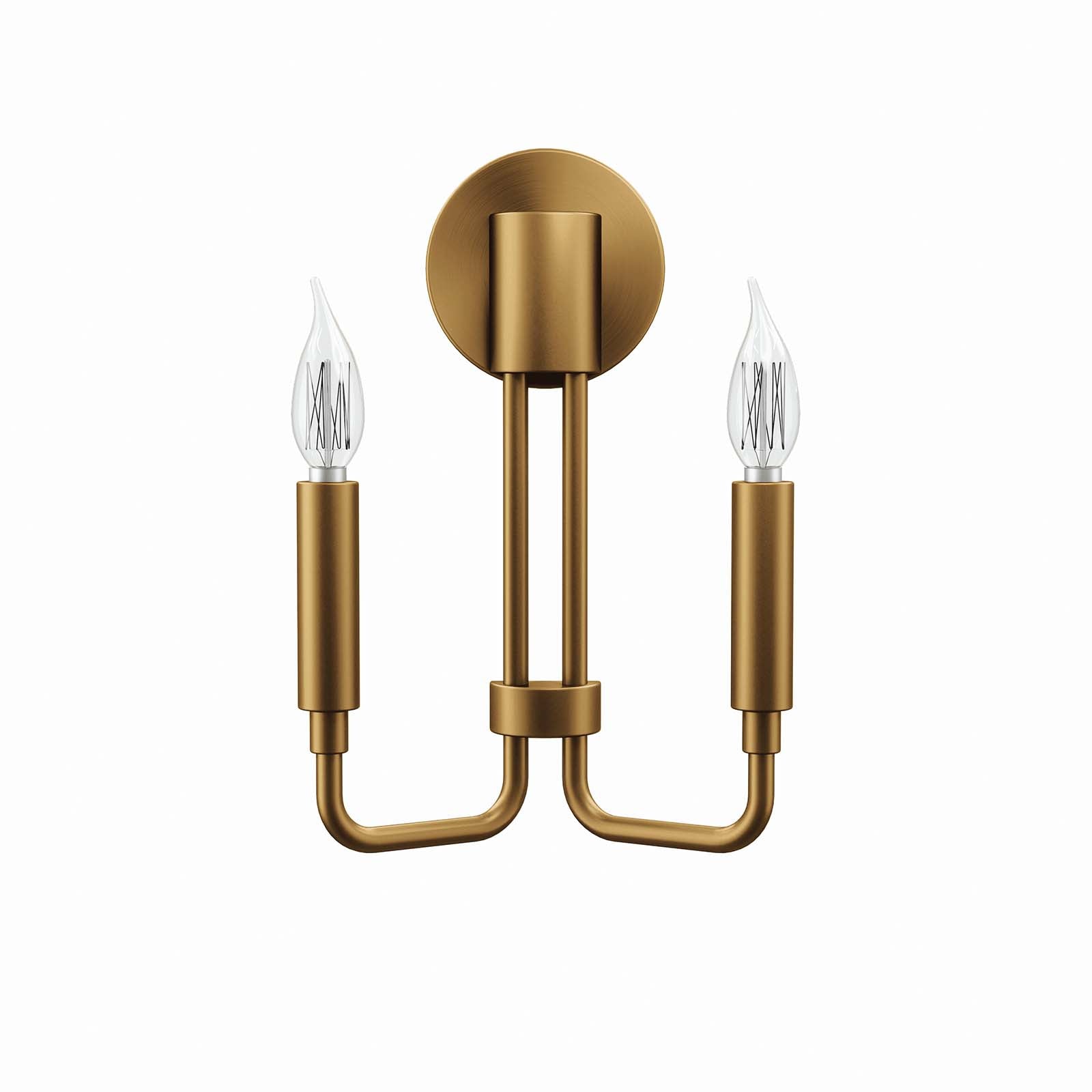 Modway Wall Sconces - Rekindle 2-Light Wall Sconce Satin Brass