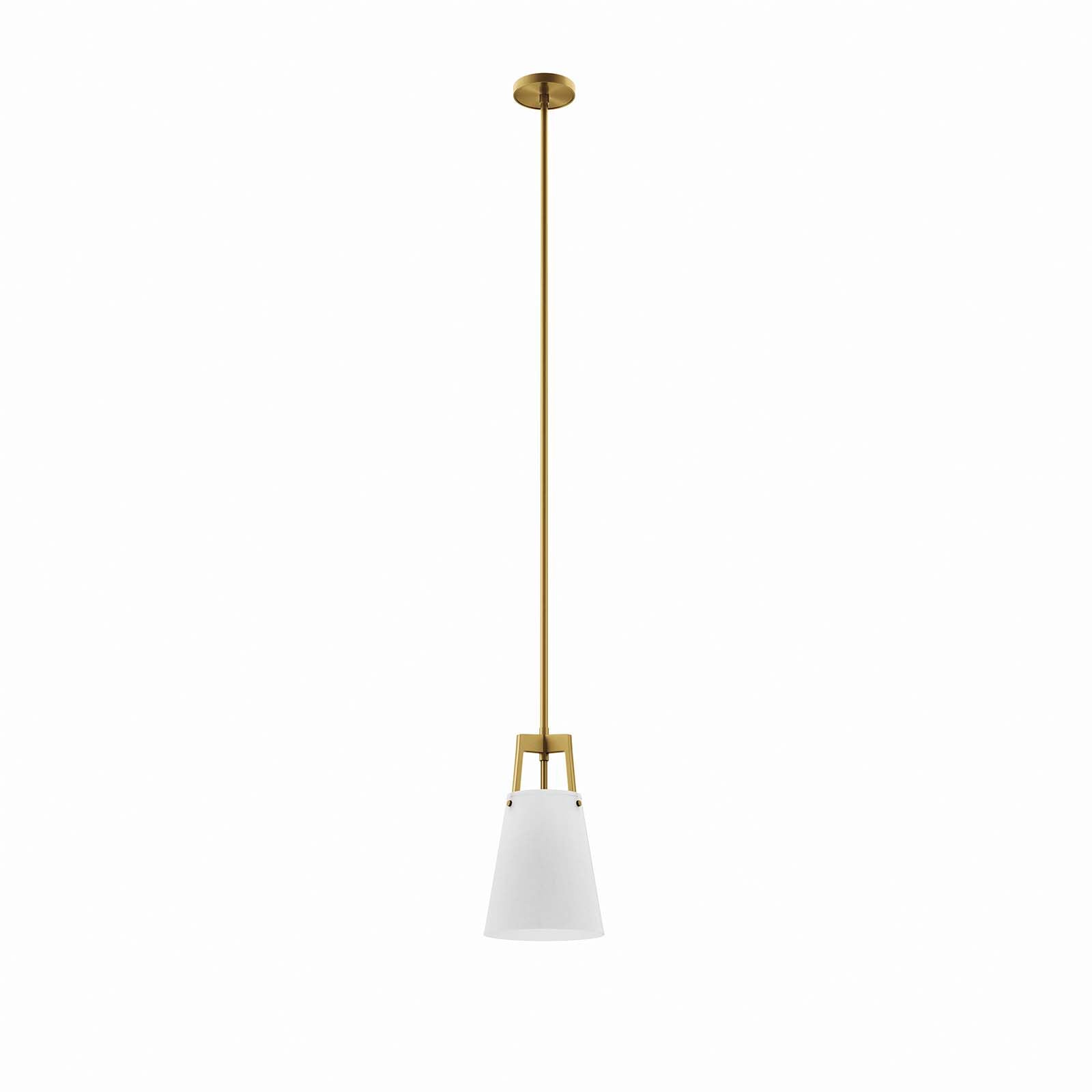 Modway Ceiling Lights - Aspire Pendant Light White Satin Brass