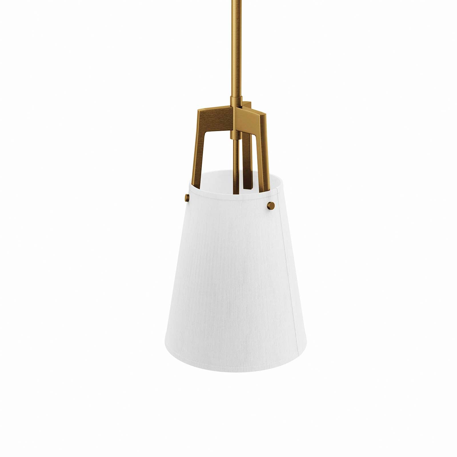 Modway Ceiling Lights - Aspire Pendant Light White Satin Brass