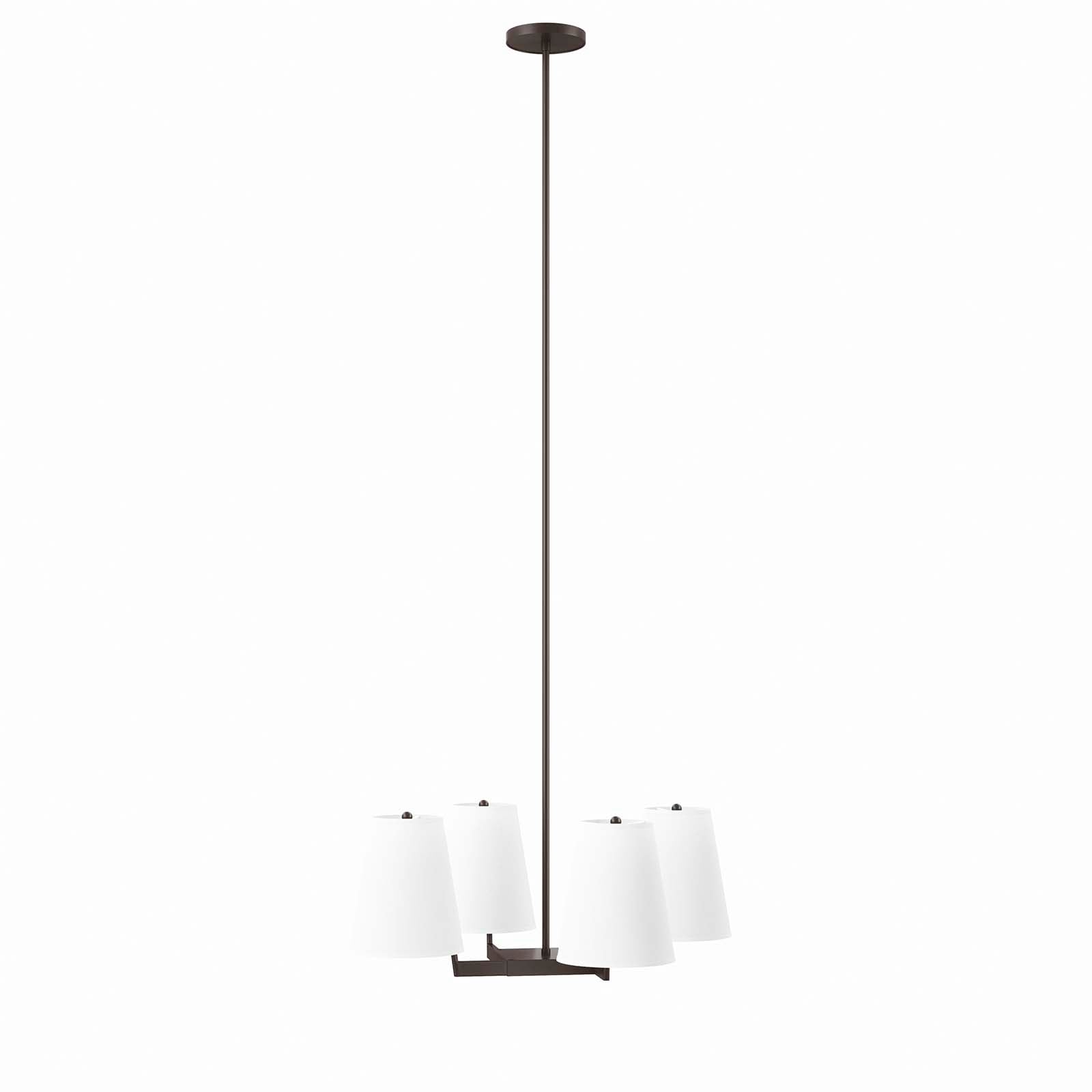 Modway Ceiling Lights - Mercer 4-Light Pendant Light White Brass