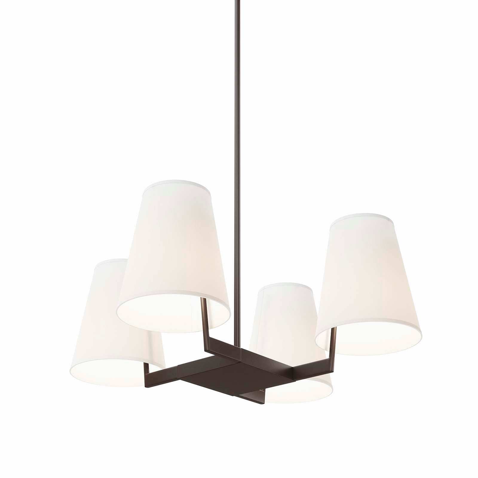 Modway Ceiling Lights - Mercer 4-Light Pendant Light White Brass