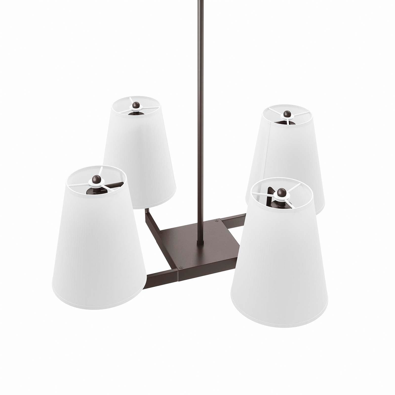 Modway Ceiling Lights - Mercer 4-Light Pendant Light White Brass