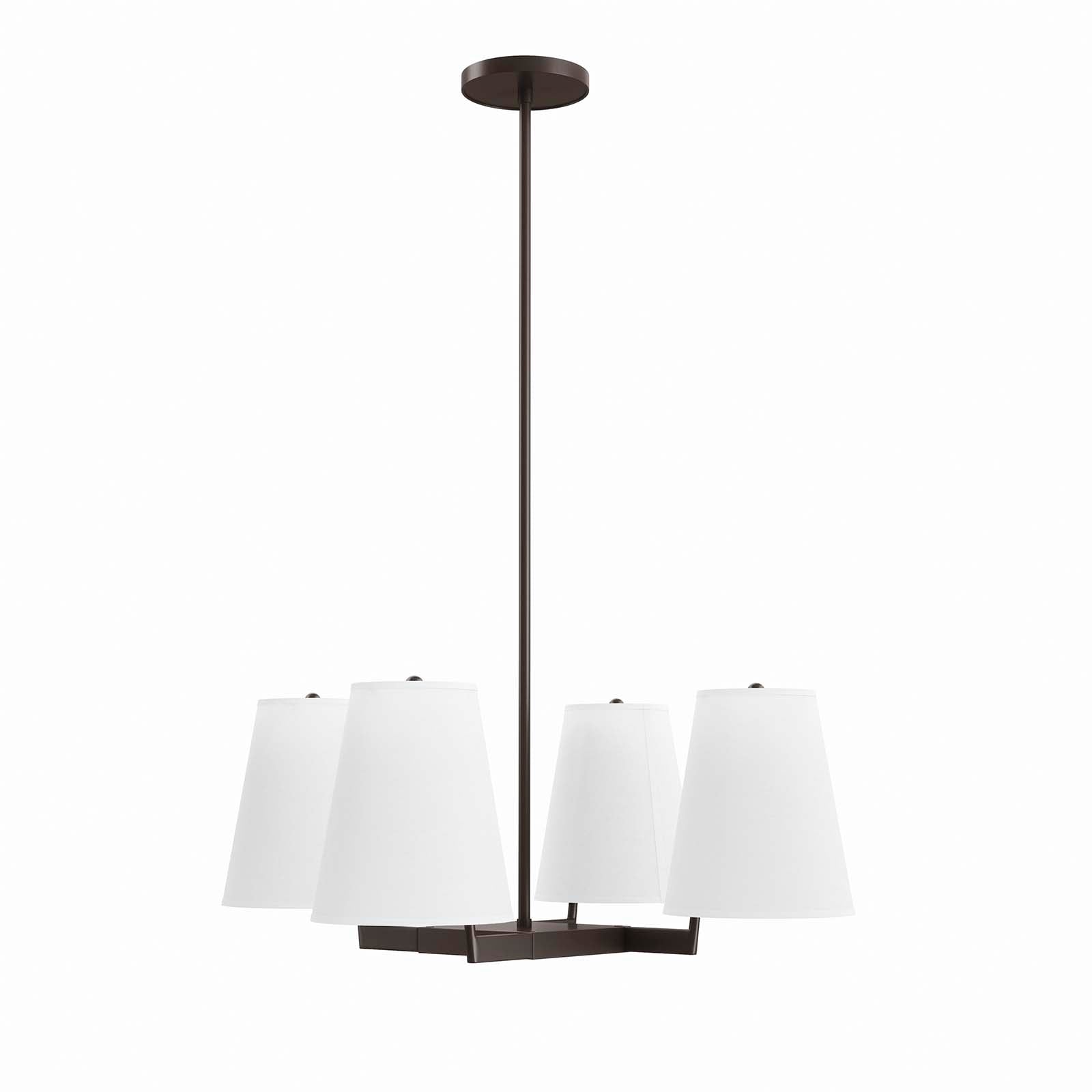Modway Ceiling Lights - Mercer 4-Light Pendant Light White Brass