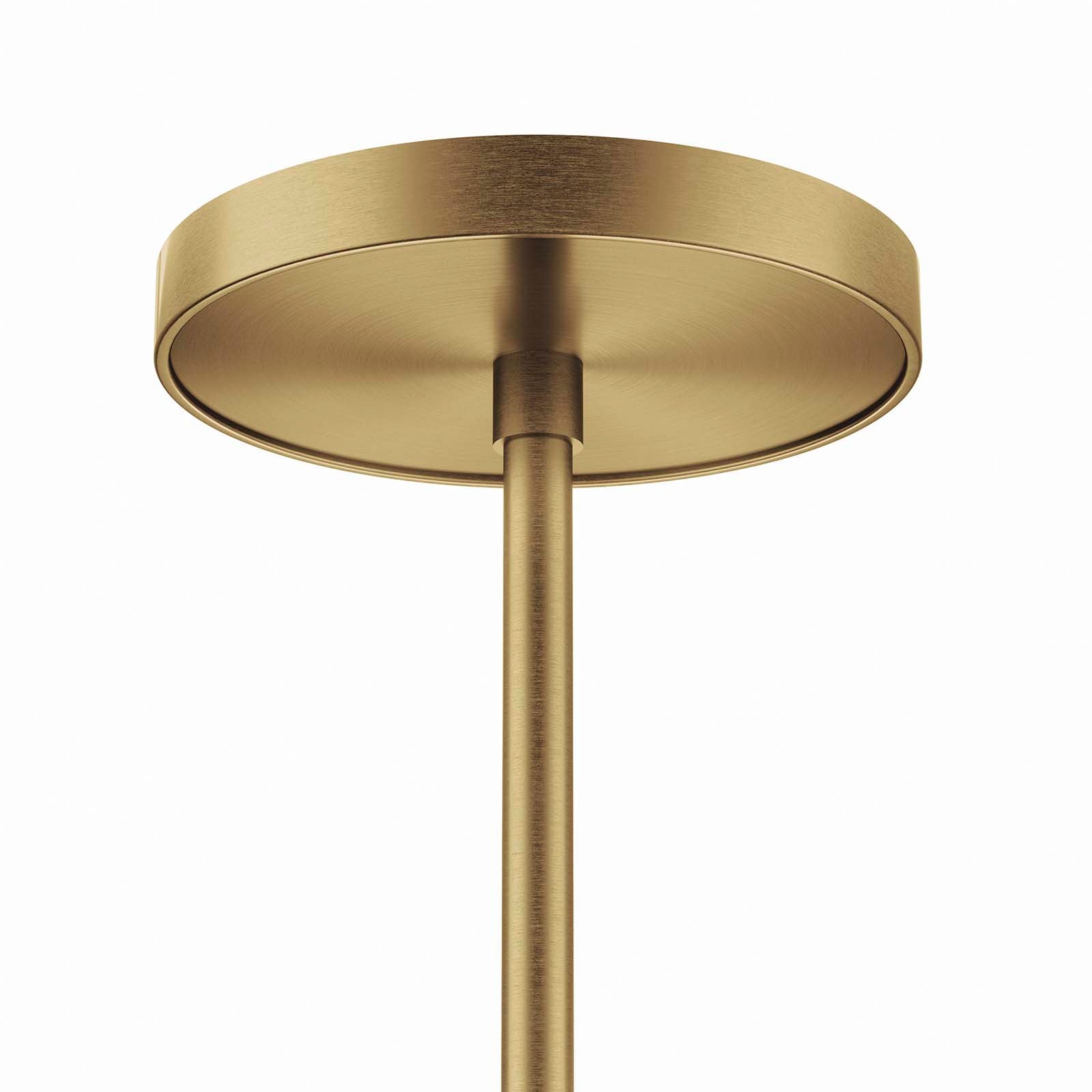 Modway Ceiling Lights - Mercer 4-Light Pendant Light White Satin Brass