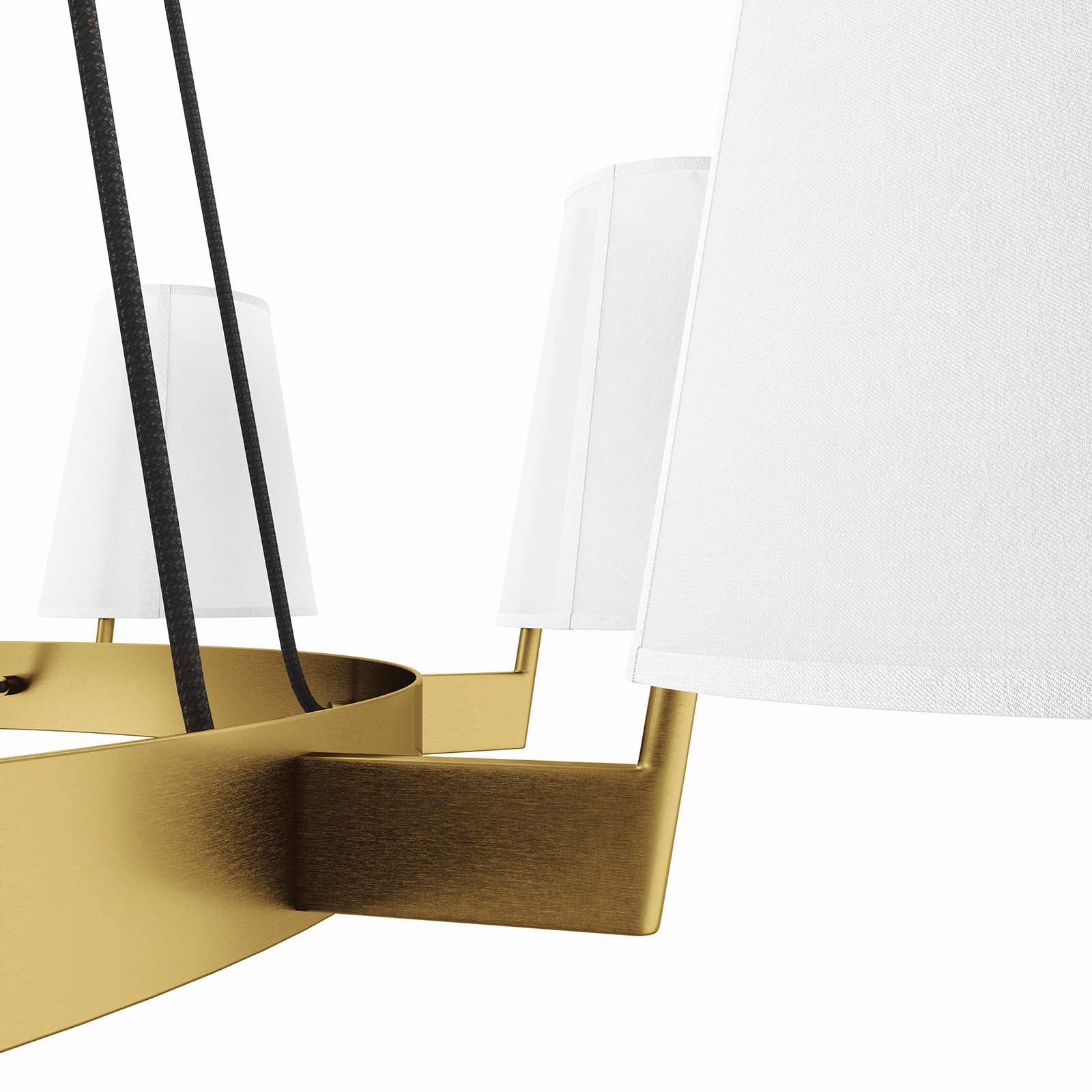Modway Ceiling Lights - Surround 8-Light Chandelier White Satin Brass