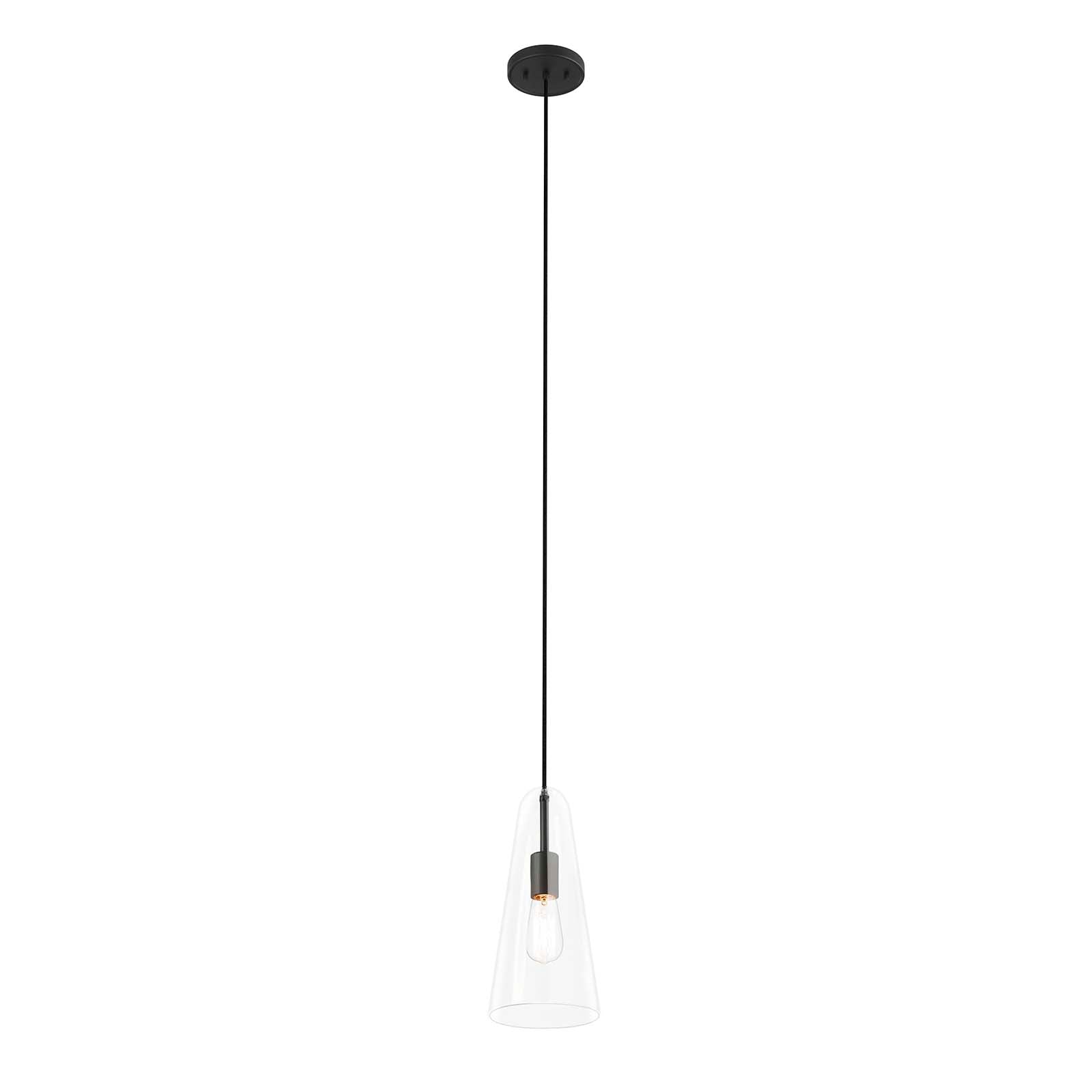 Modway Ceiling Lights - Beacon 1-Light Pendant Light Clear Black