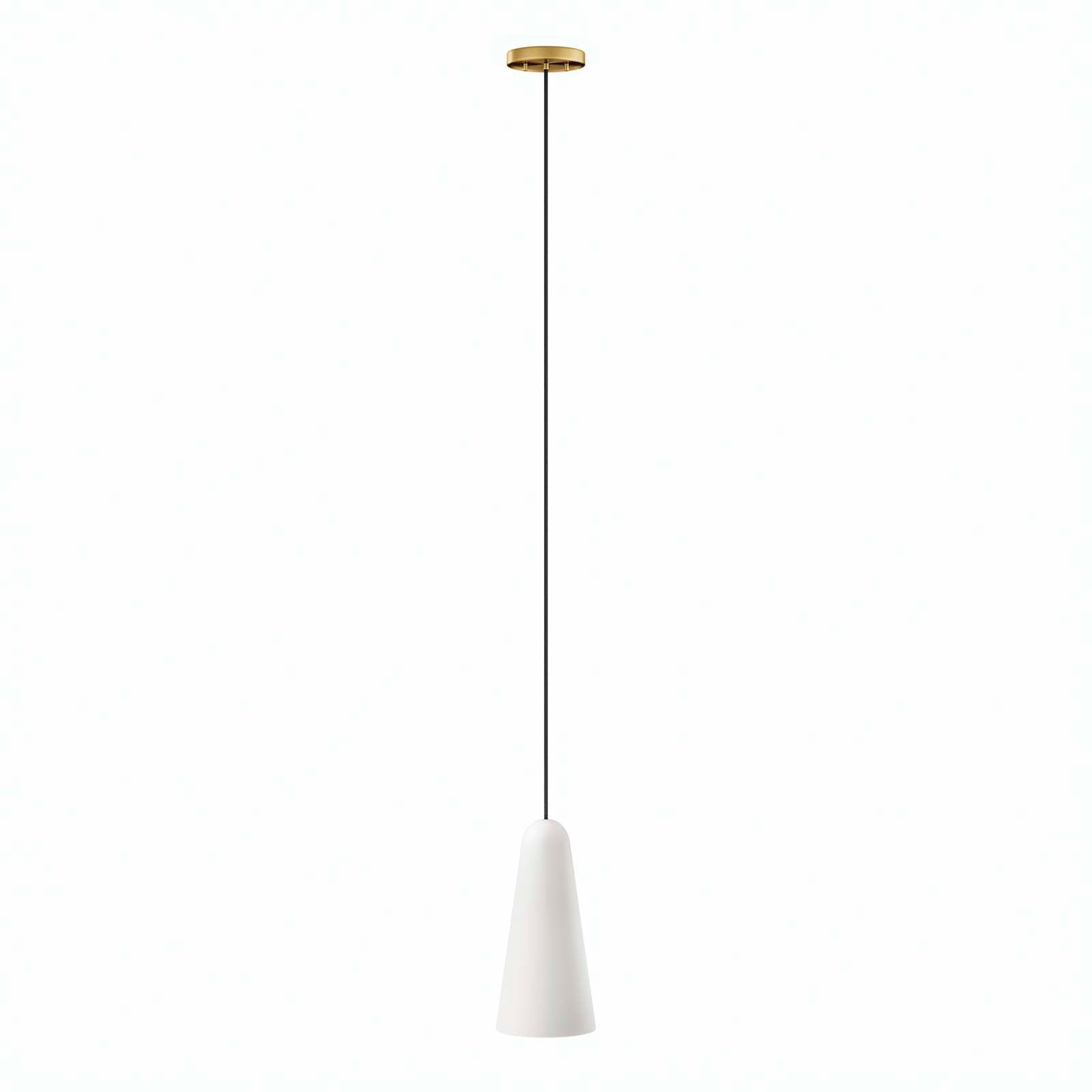 Modway Ceiling Lights - Beacon 1-Light Pendant Light Opal Satin Brass