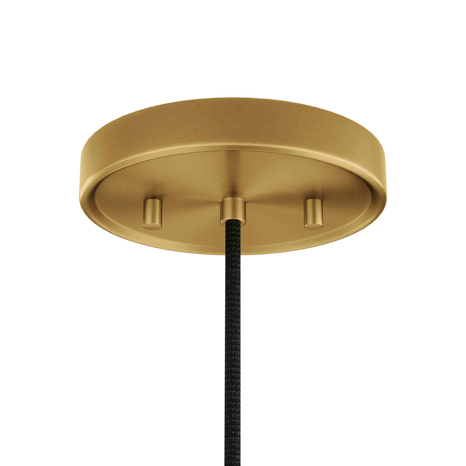 Modway Ceiling Lights - Beacon 1-Light Pendant Light Opal Satin Brass