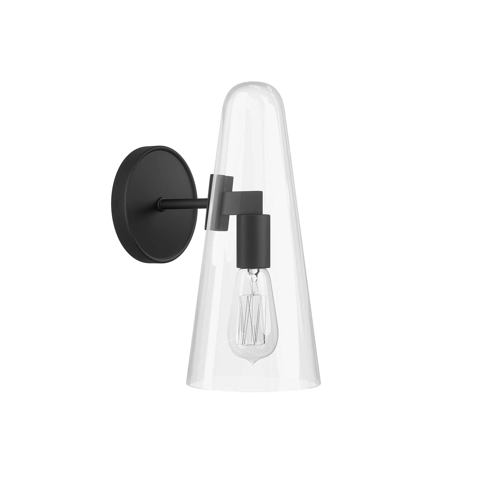 Modway Wall Sconces - Beacon-1-Light-Wall-Sconce-Clear-Black