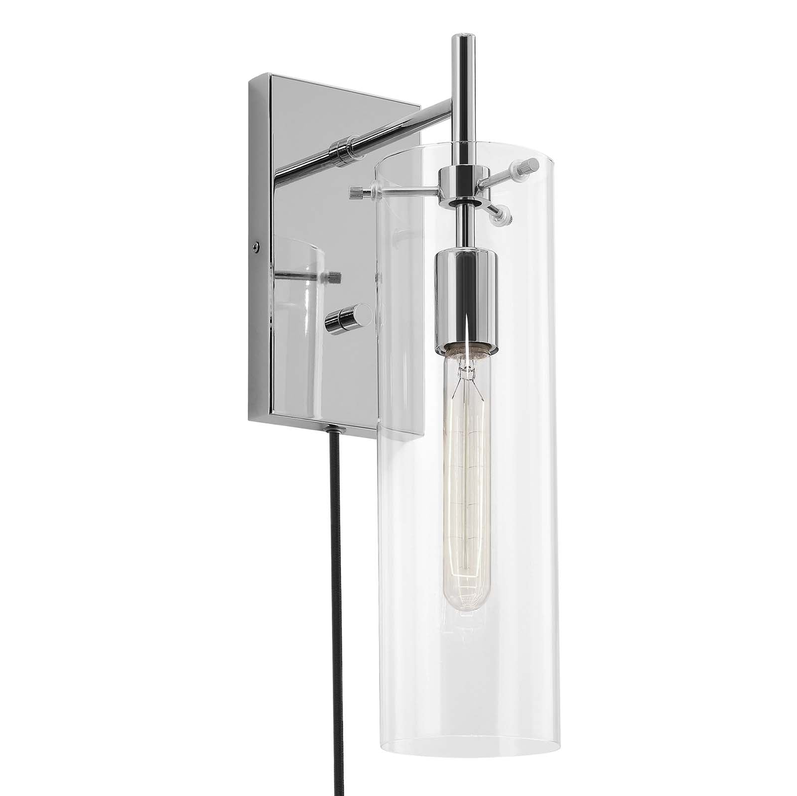 Modway Wall Sconces - Skylark-Wall-Sconce-Clear-Polished-Nickel