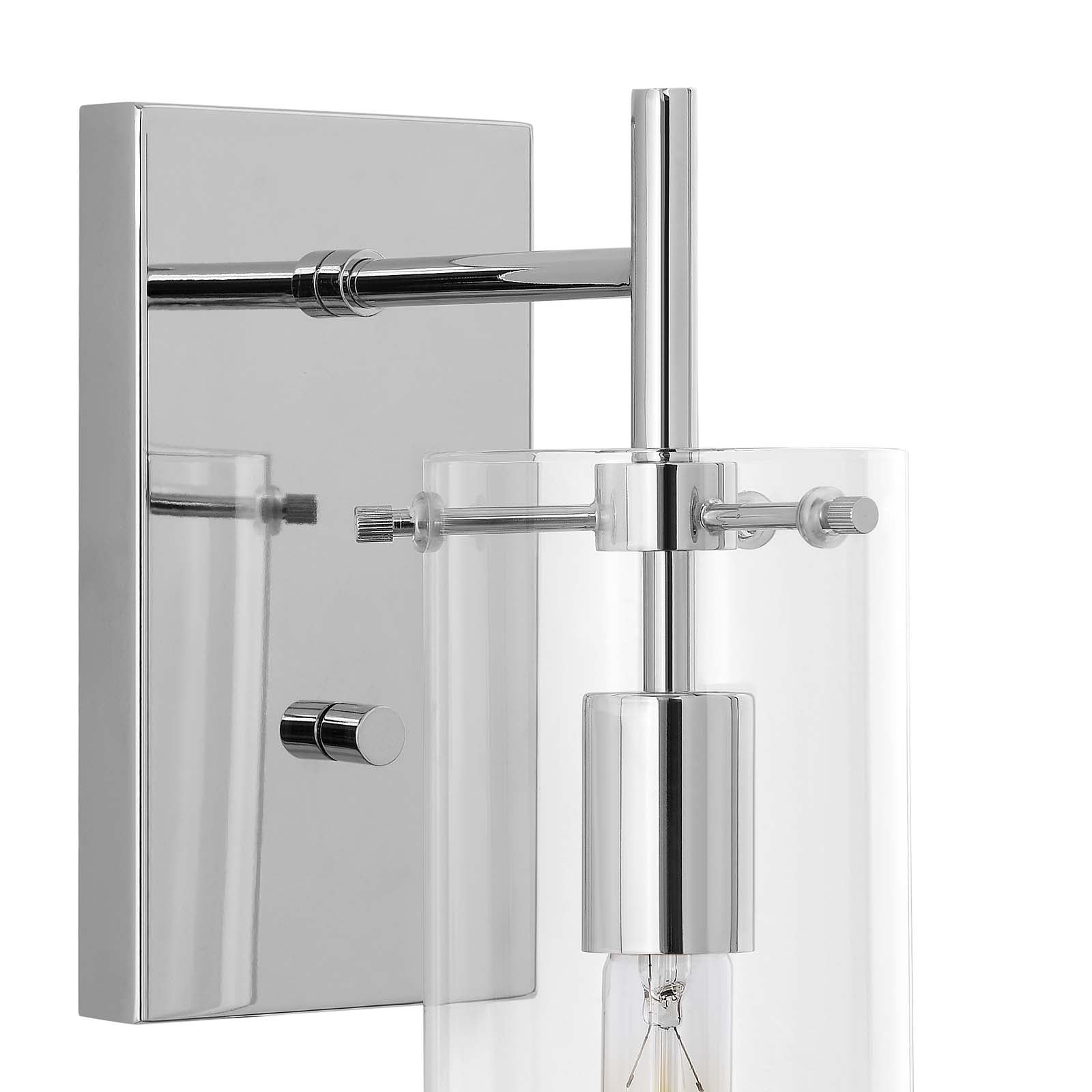 Modway Wall Sconces - Skylark-Wall-Sconce-Clear-Polished-Nickel