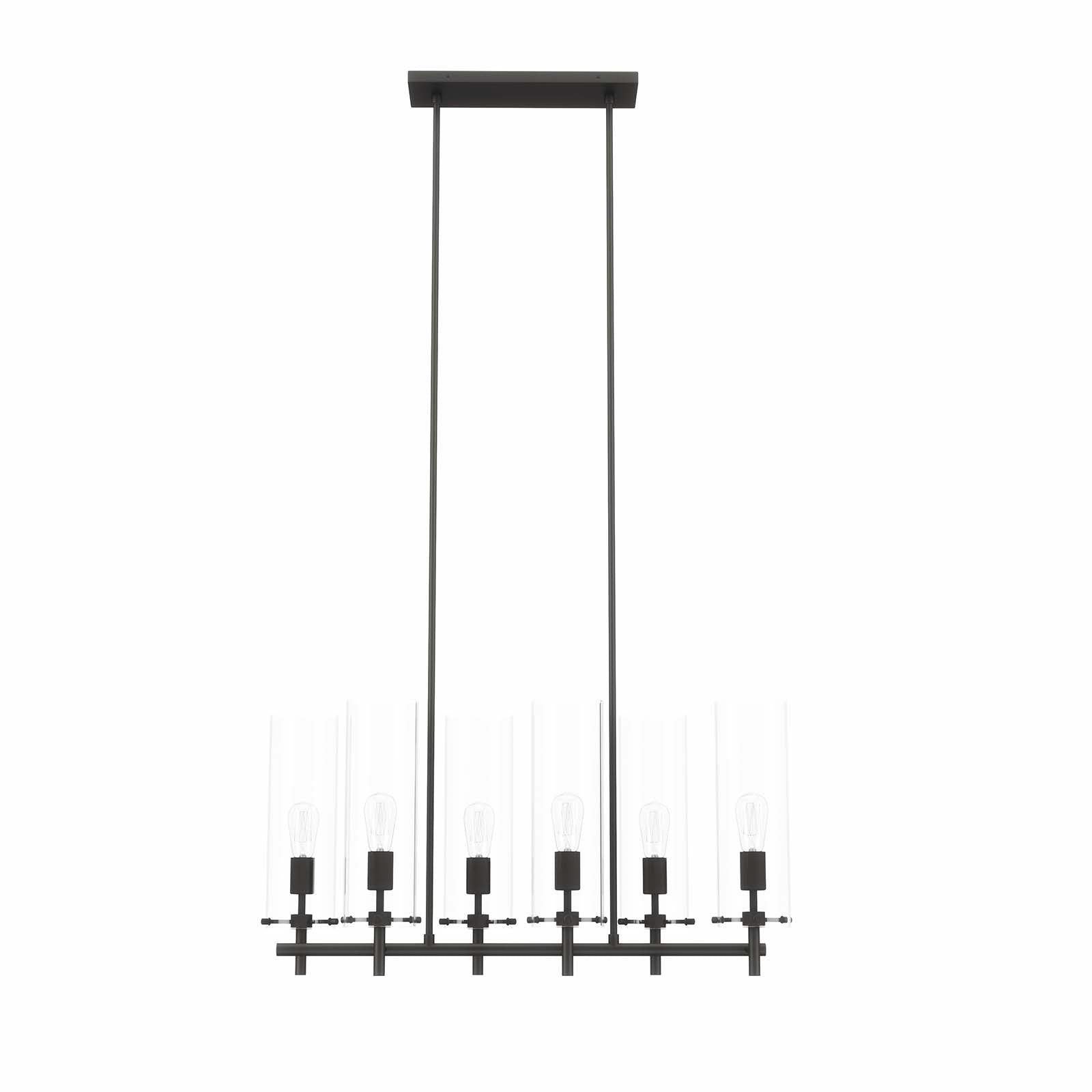 Modway Ceiling Lights - Skylark 6-Light Chandelier Clear Black