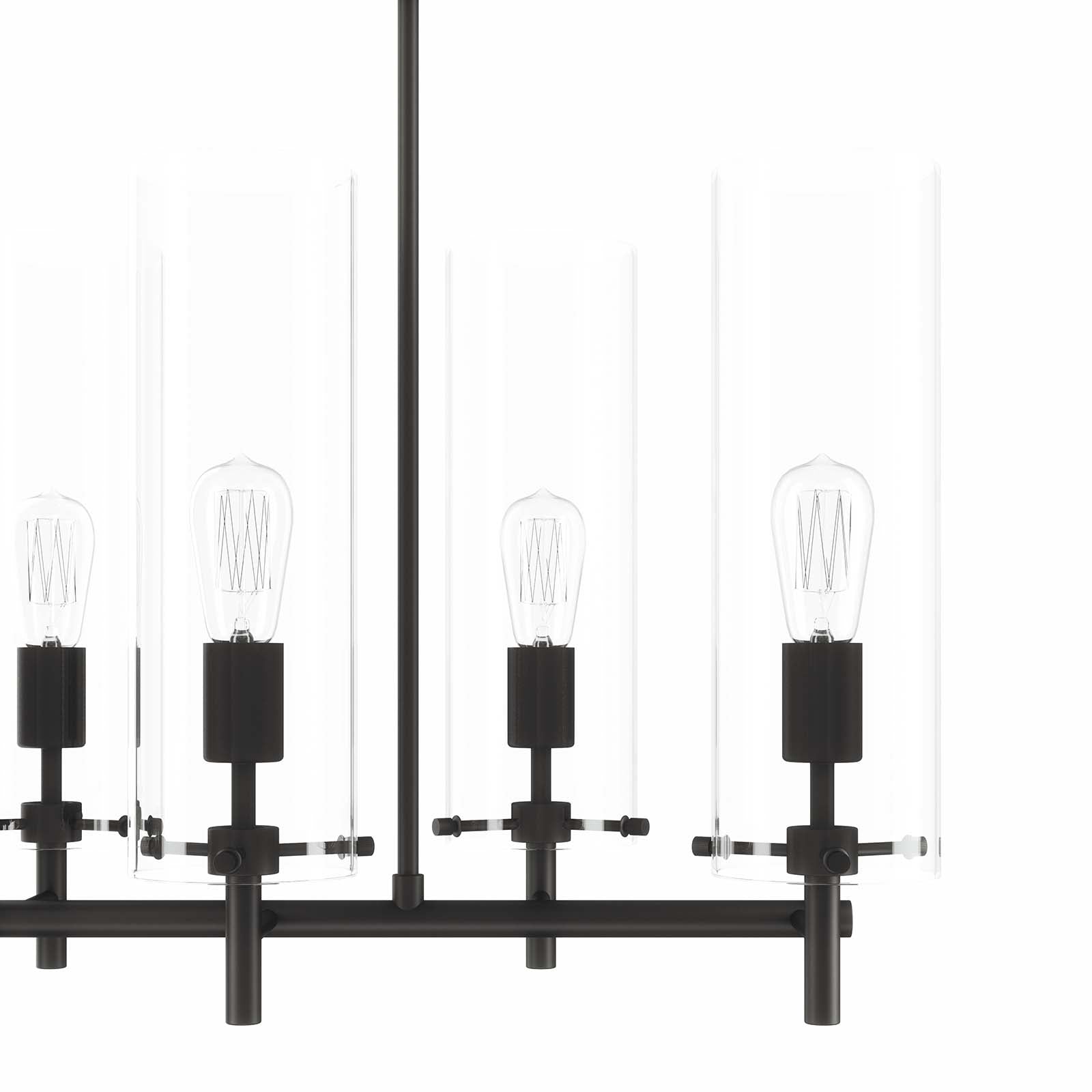 Modway Ceiling Lights - Skylark 6-Light Chandelier Clear Black