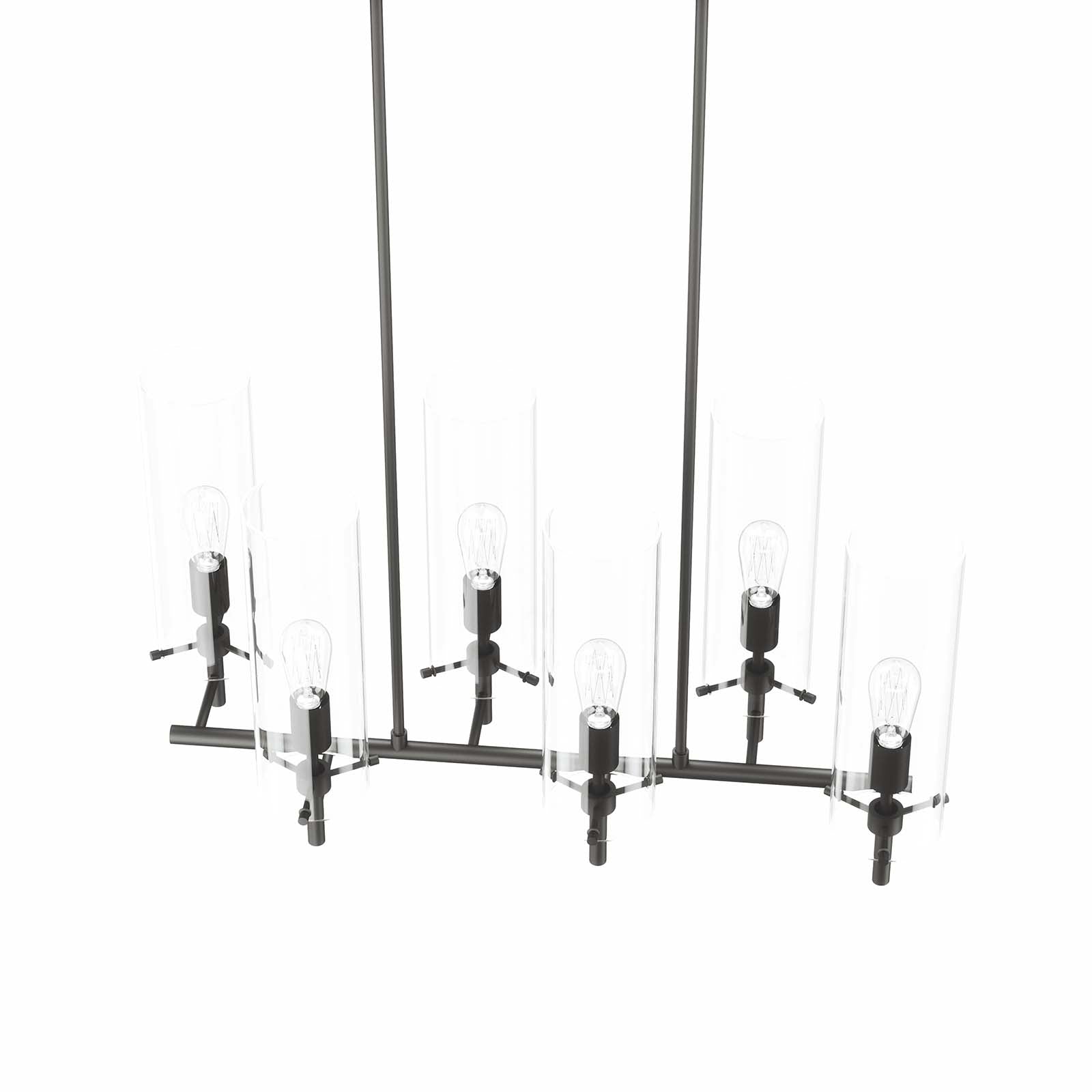 Modway Ceiling Lights - Skylark 6-Light Chandelier Clear Black
