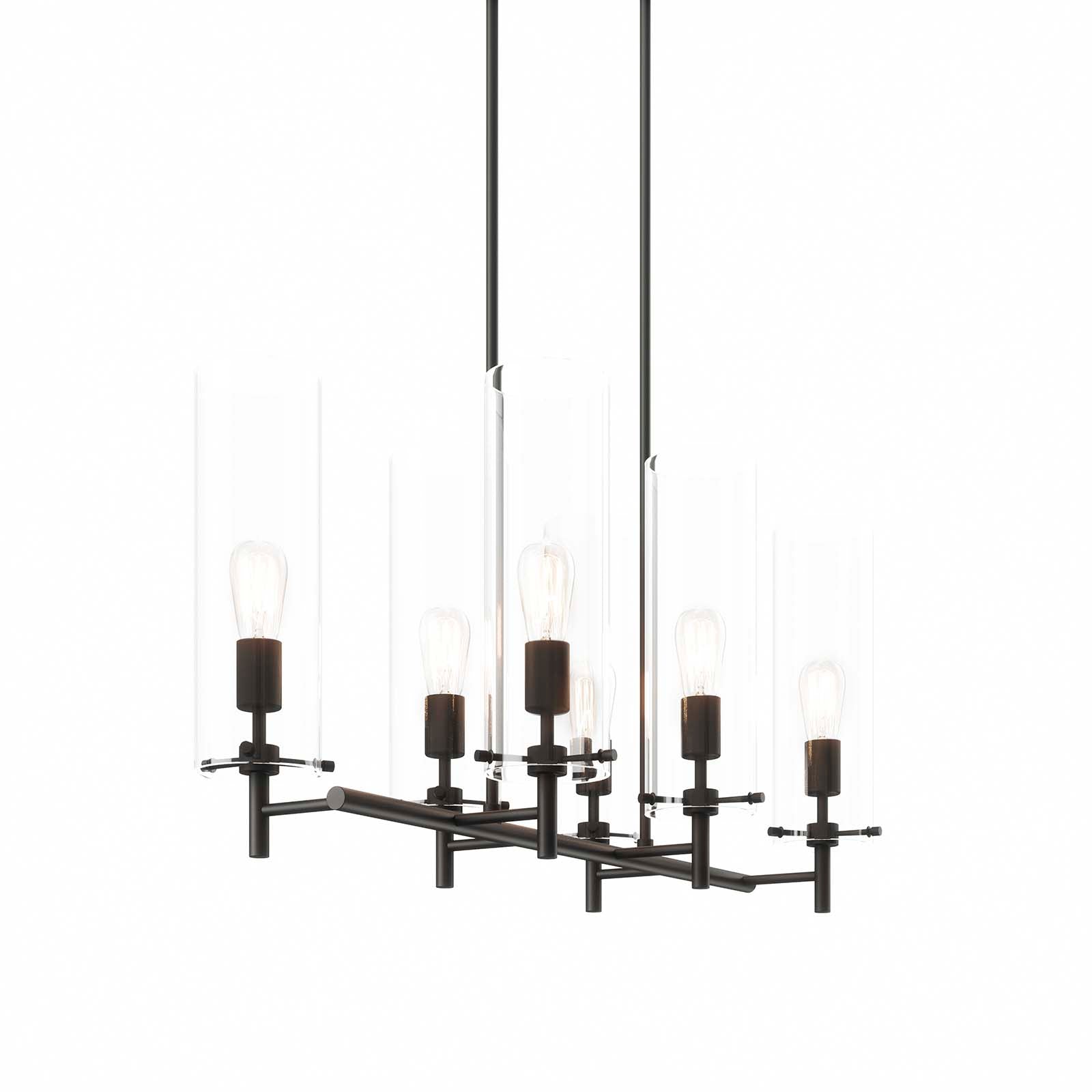 Modway Ceiling Lights - Skylark 6-Light Chandelier Clear Black