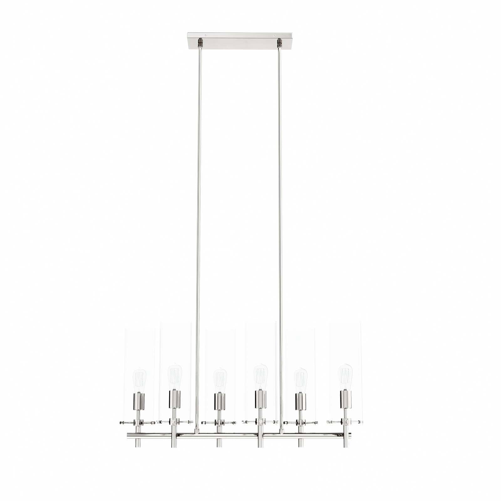 Modway Ceiling Lights - Skylark 6-Light Chandelier Clear Polished Nickel